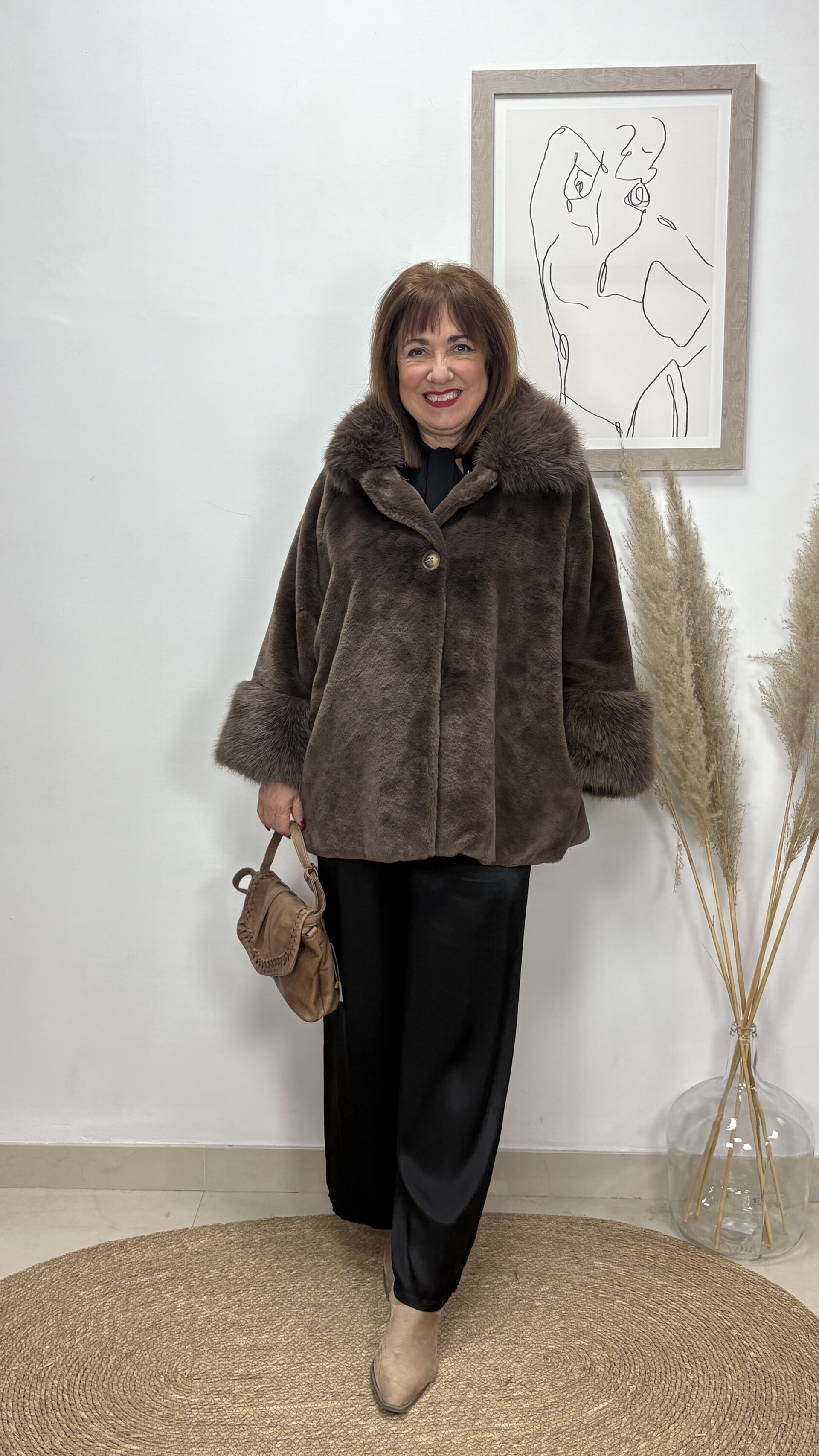 Chaquetón Pelo Klaus Marrón - 1