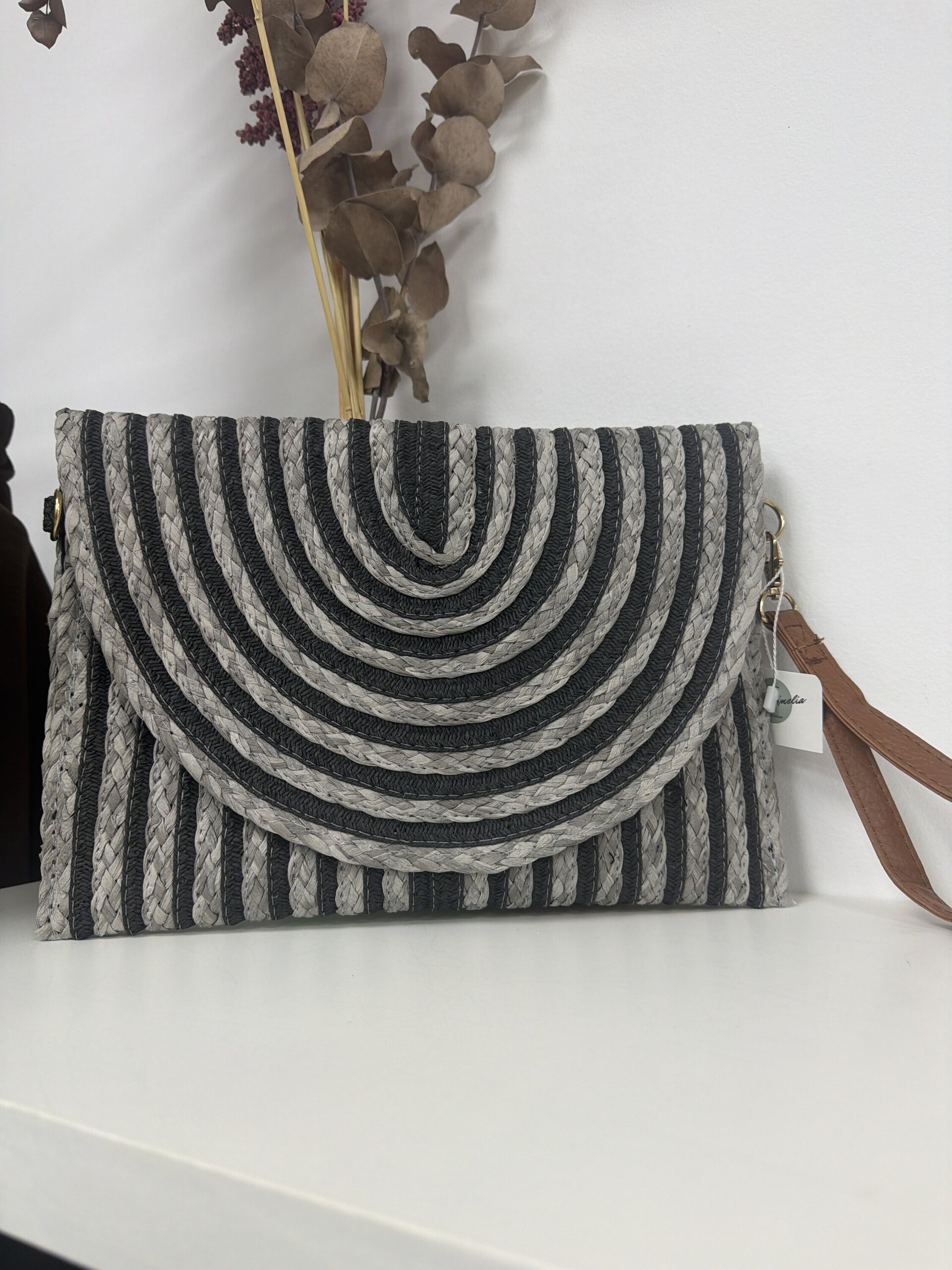 Cartera Rafia Negra - 1