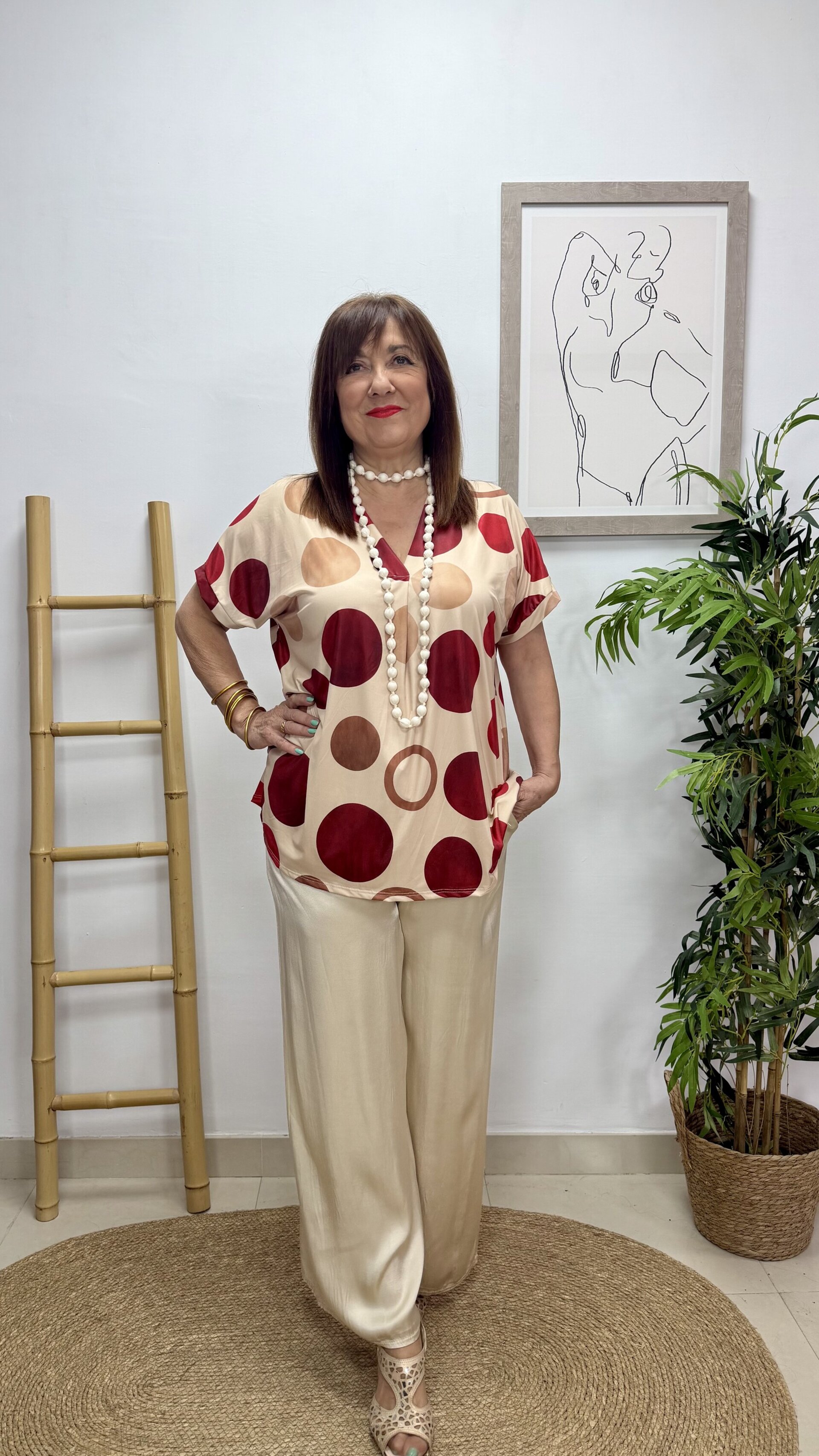 Blusa Fiesta Burdeos - 2