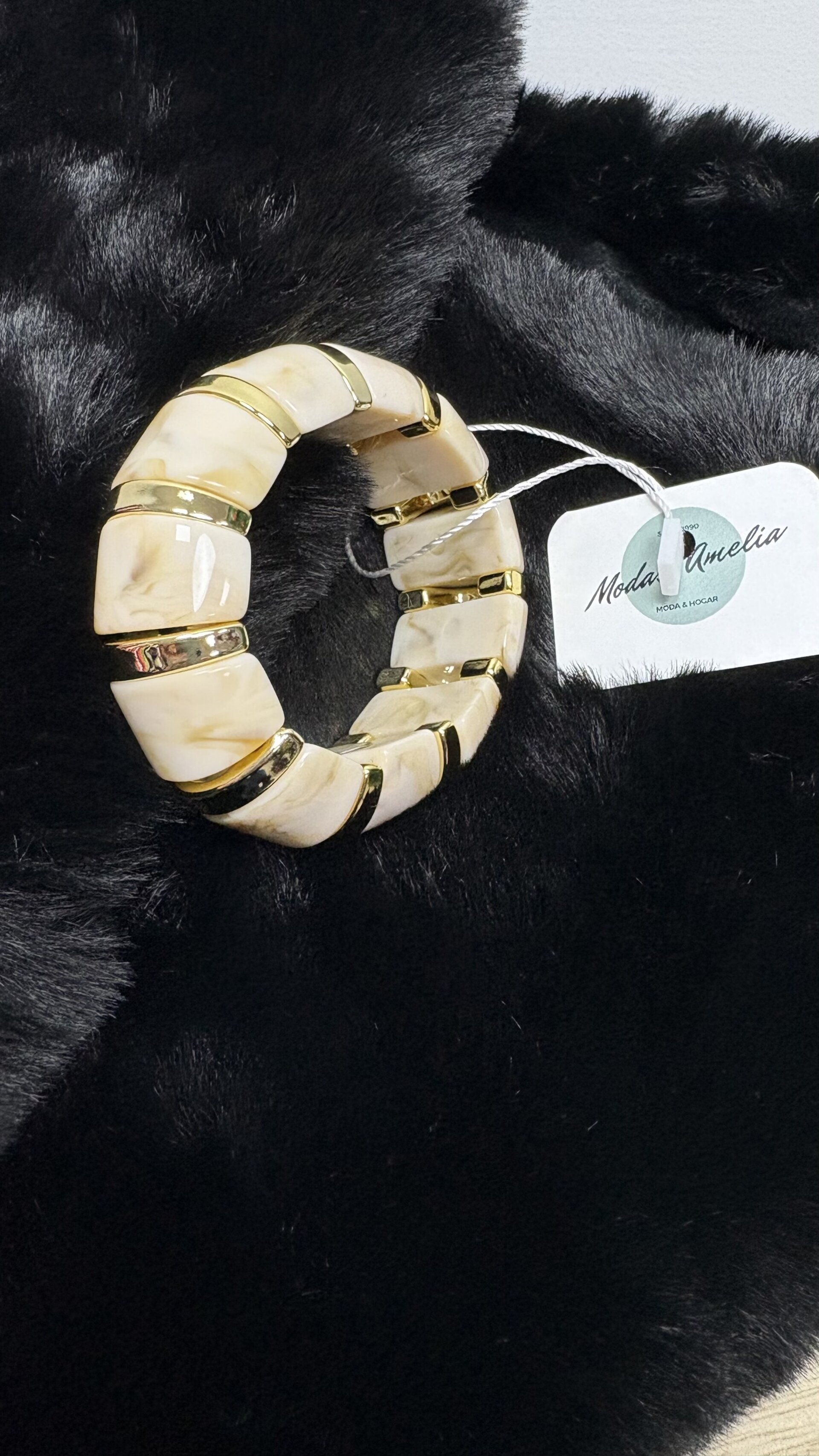 Pulsera Elástica Beige - 1