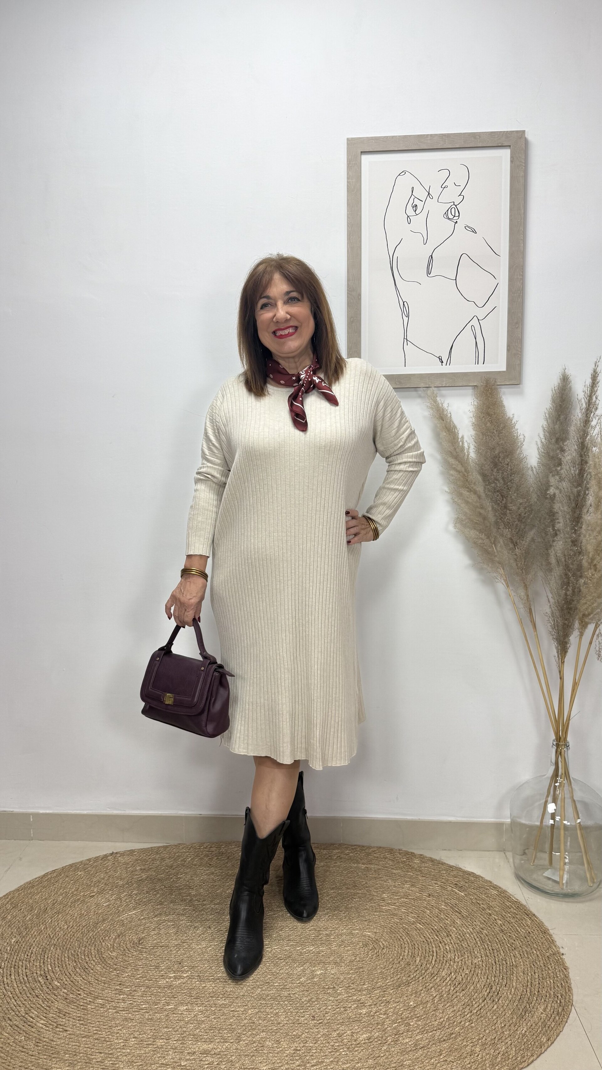 Vestido Punto Liso Canalé - 2