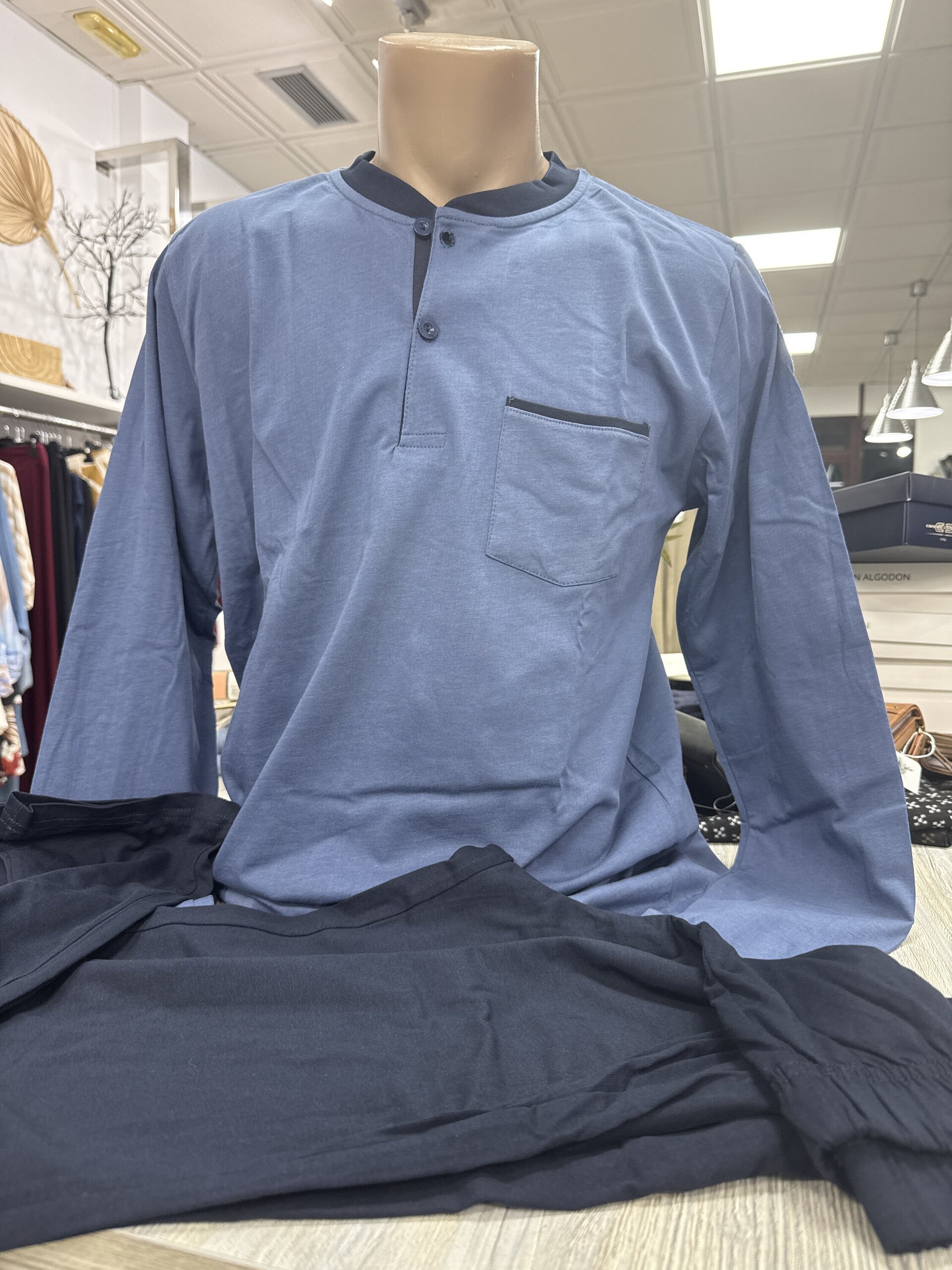 Pijama Bolsillo Azul - 1