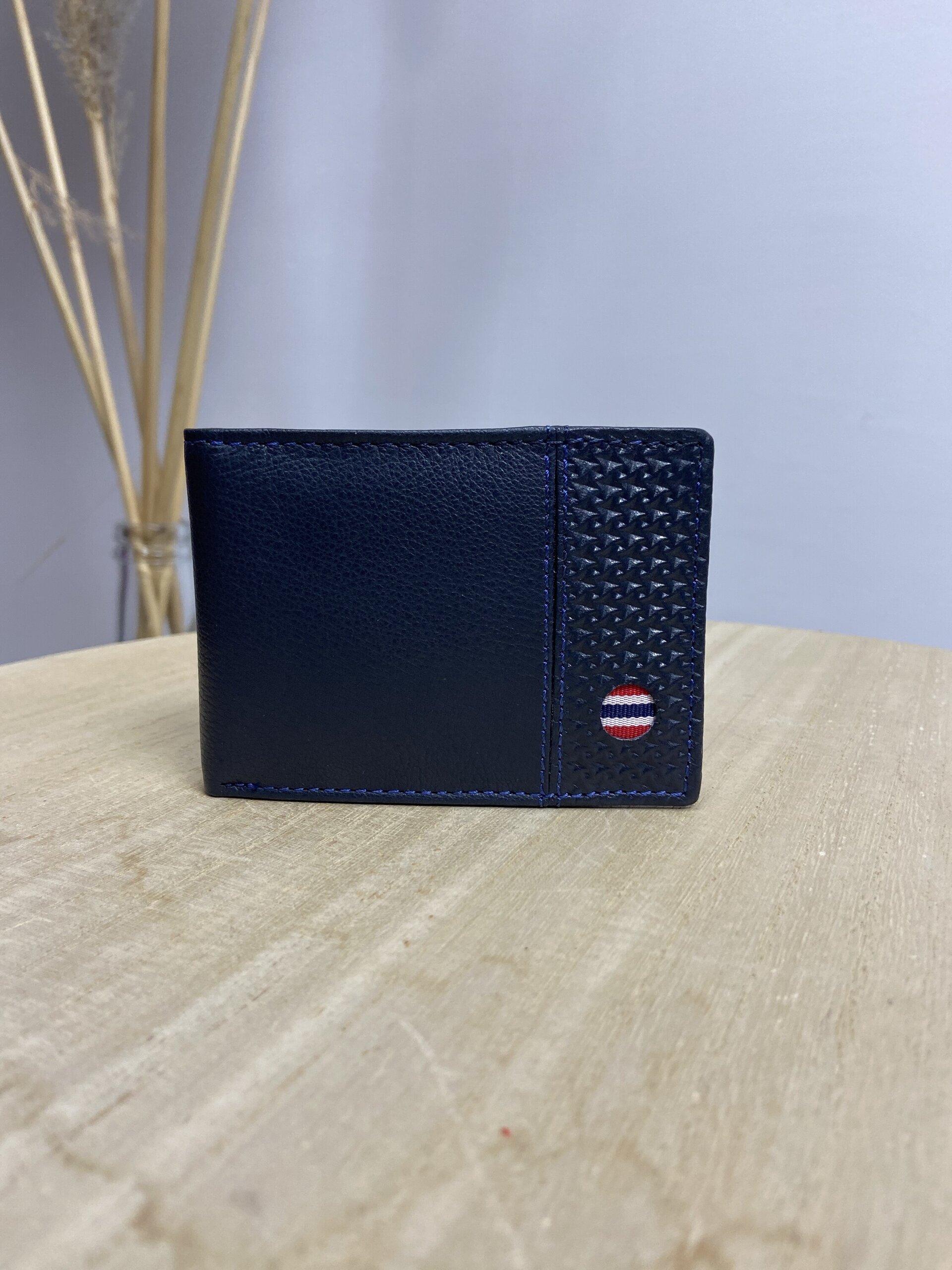 Cartera Piel Azul Marino - 1