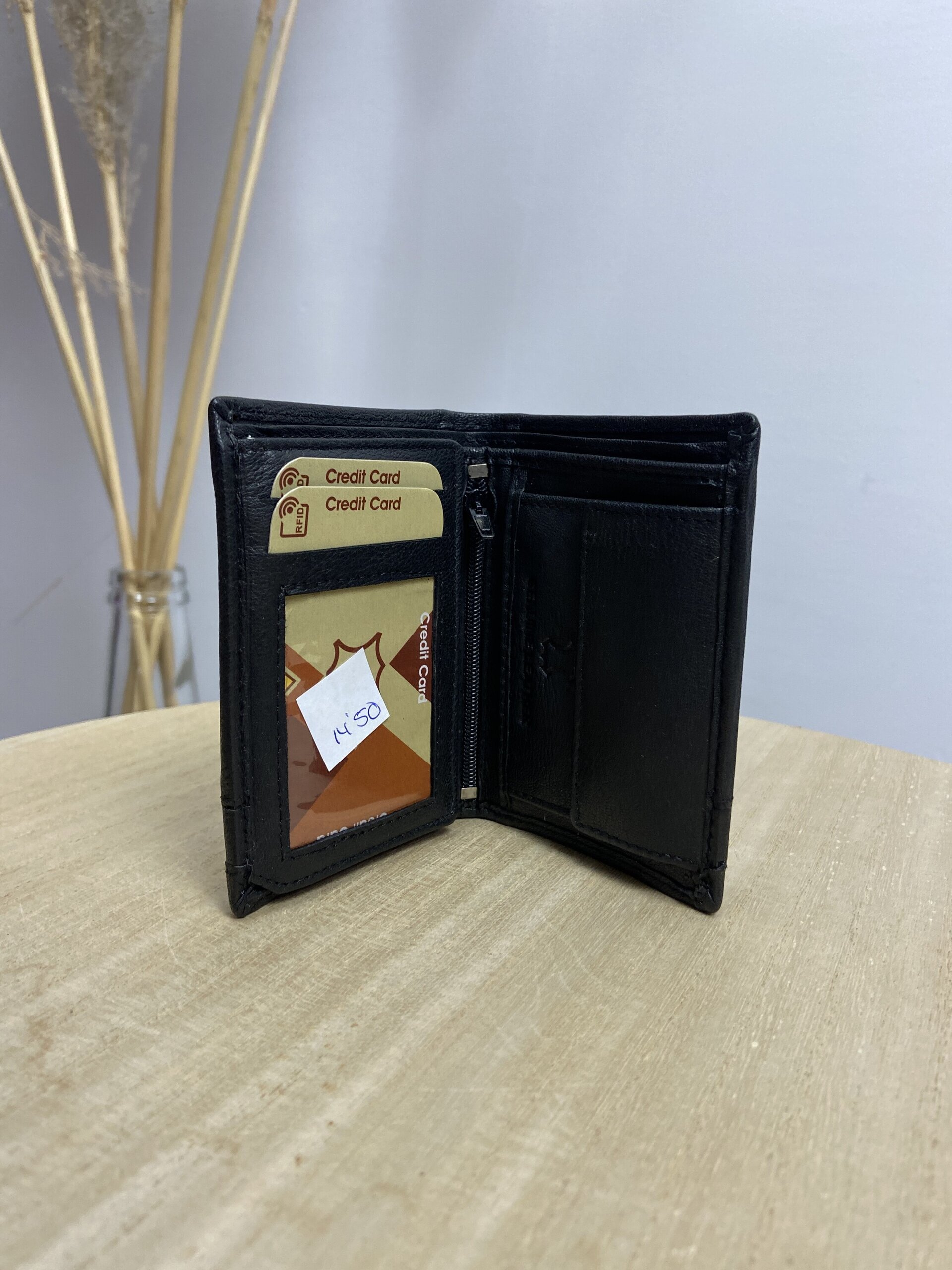 Cartera Piel Negro - 2