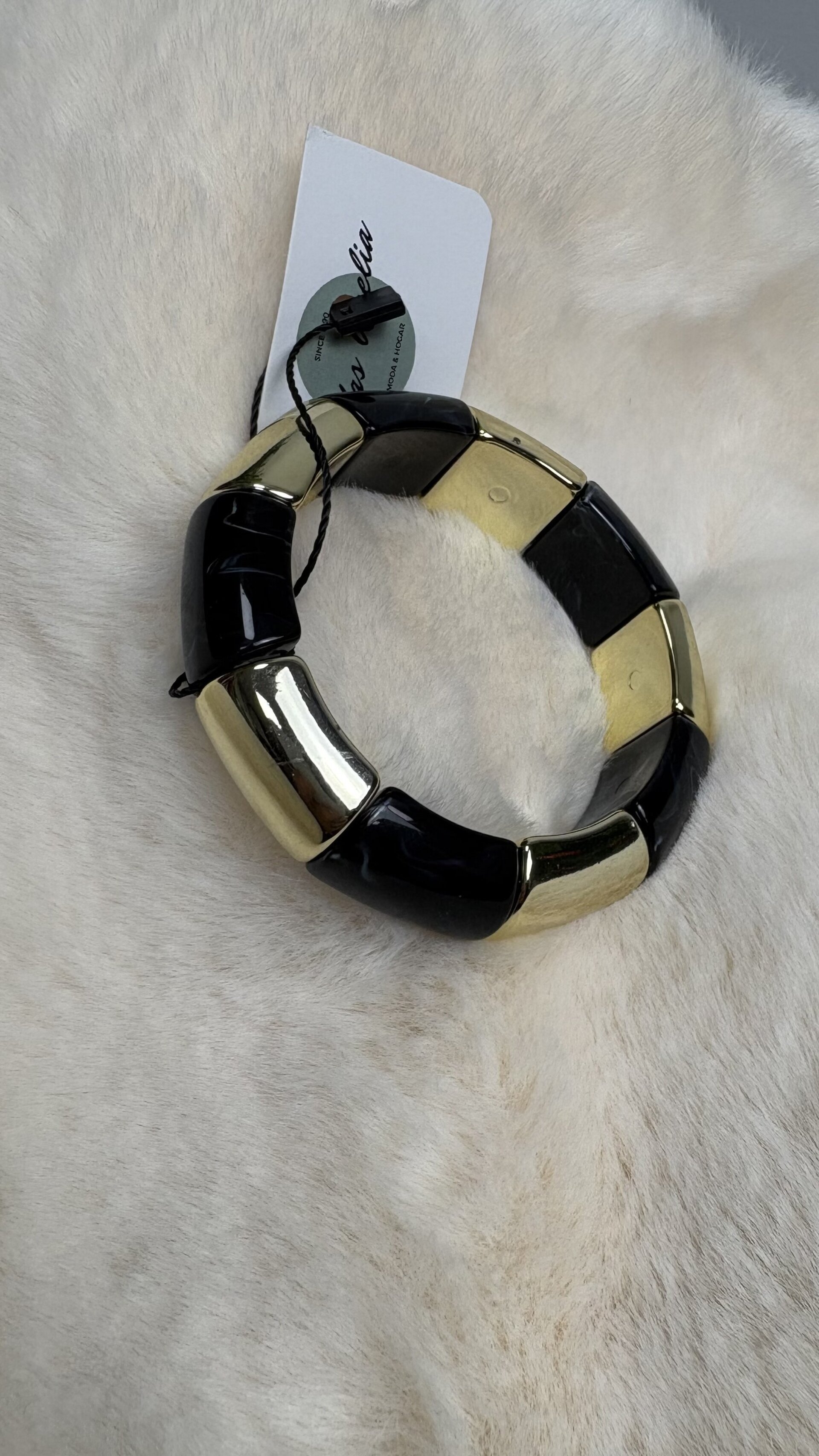 Pulsera Venus Elástica Negro - 1