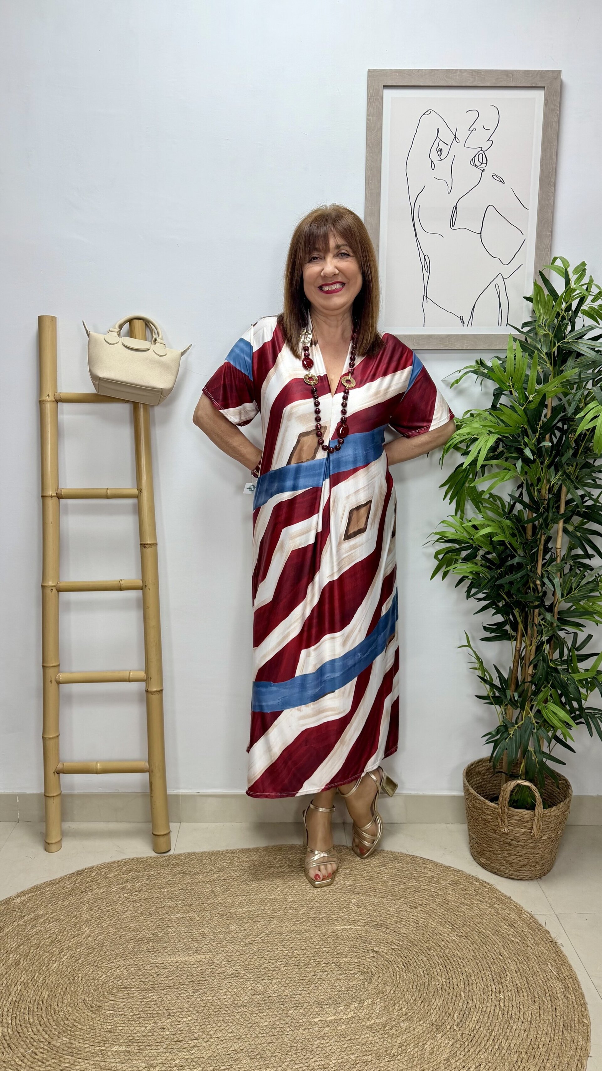 Vestido Picaso Burdeos - 1