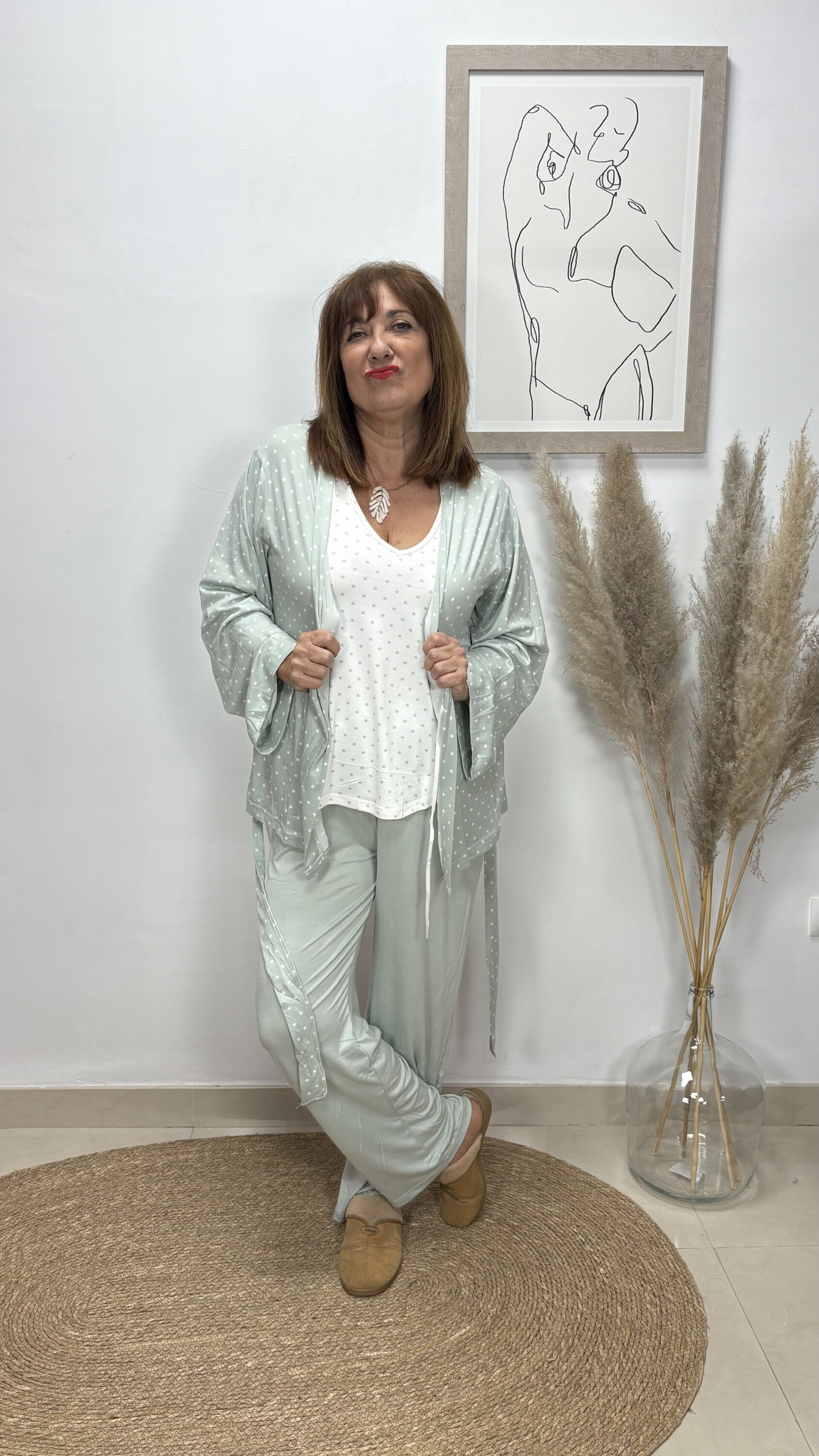 Pijama Estrella 3 Piezas Verde - 1