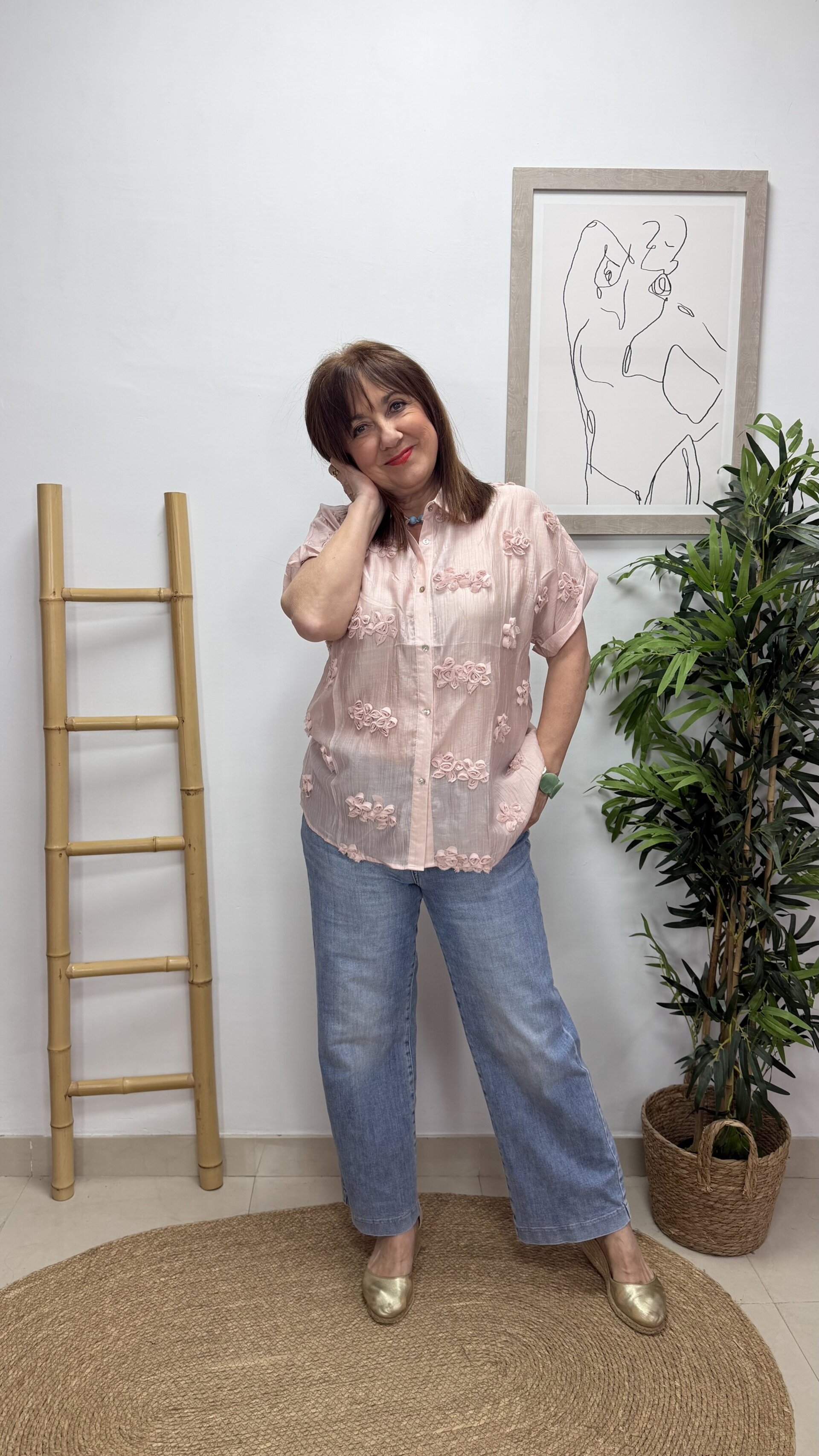 Blusa Flor Rearce Rosa - 2