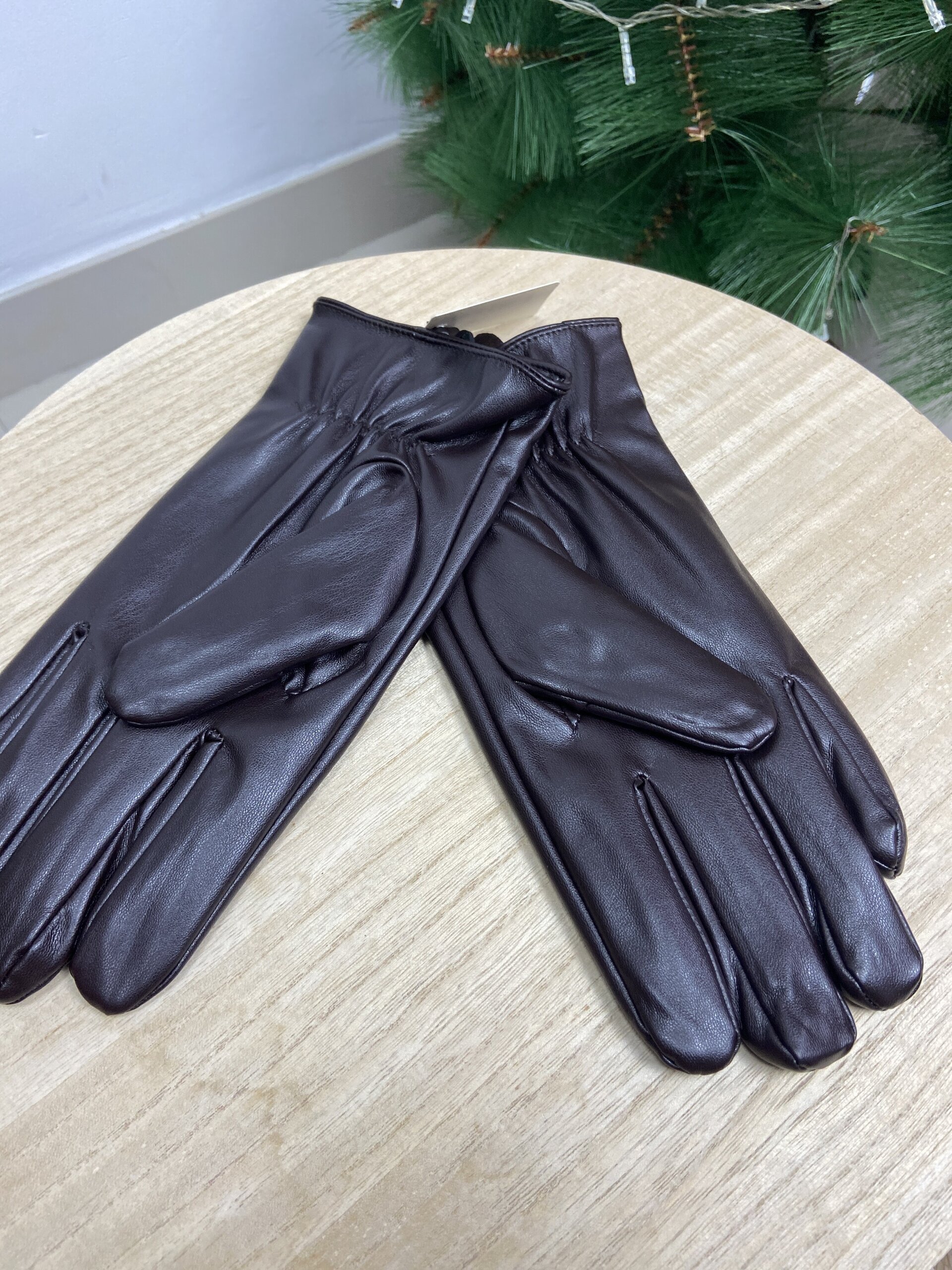 Guantes Polipiel Hombre Burdeos - 1