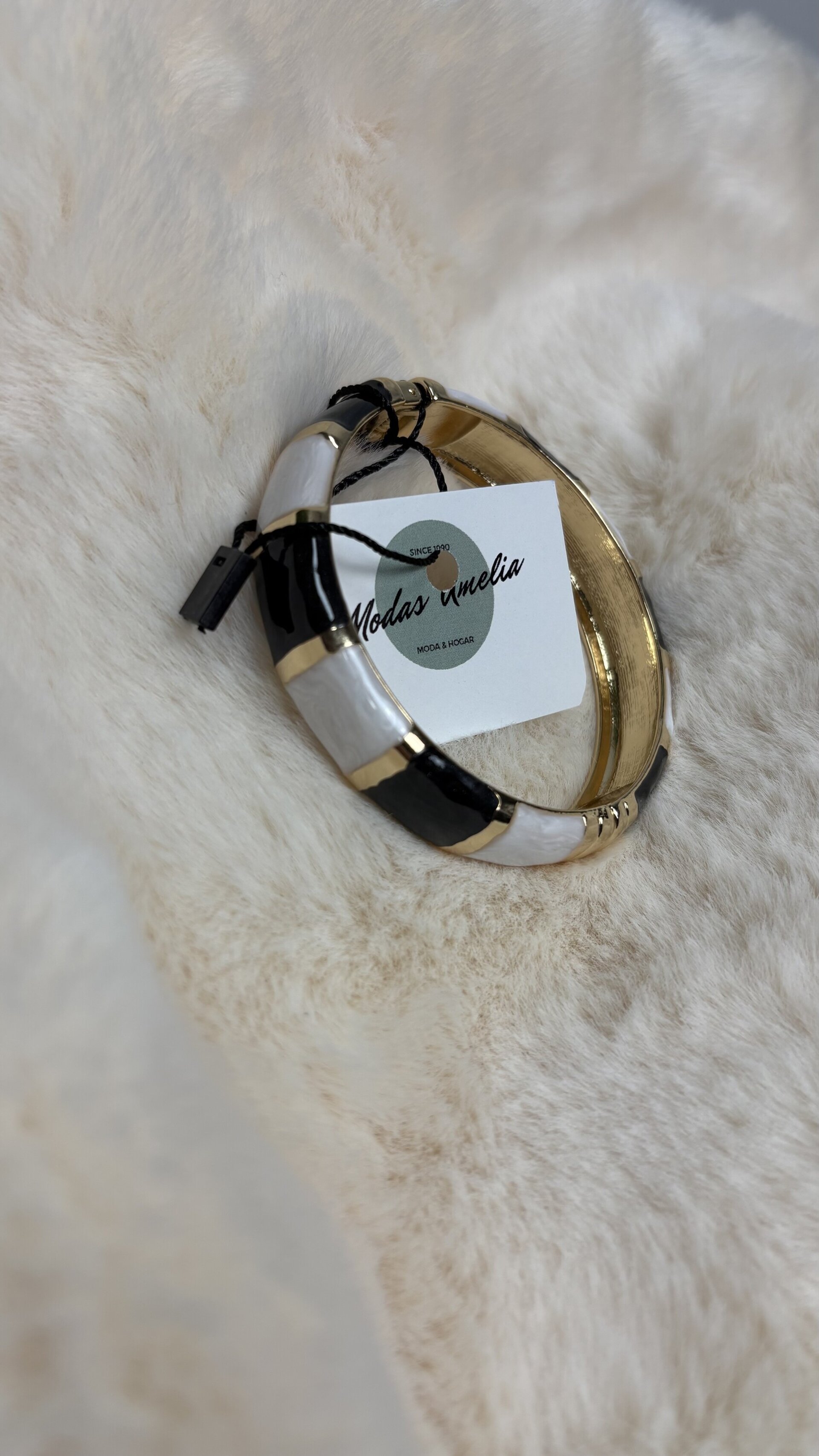 Pulsera Nefertiti Negro. Elástico - 1