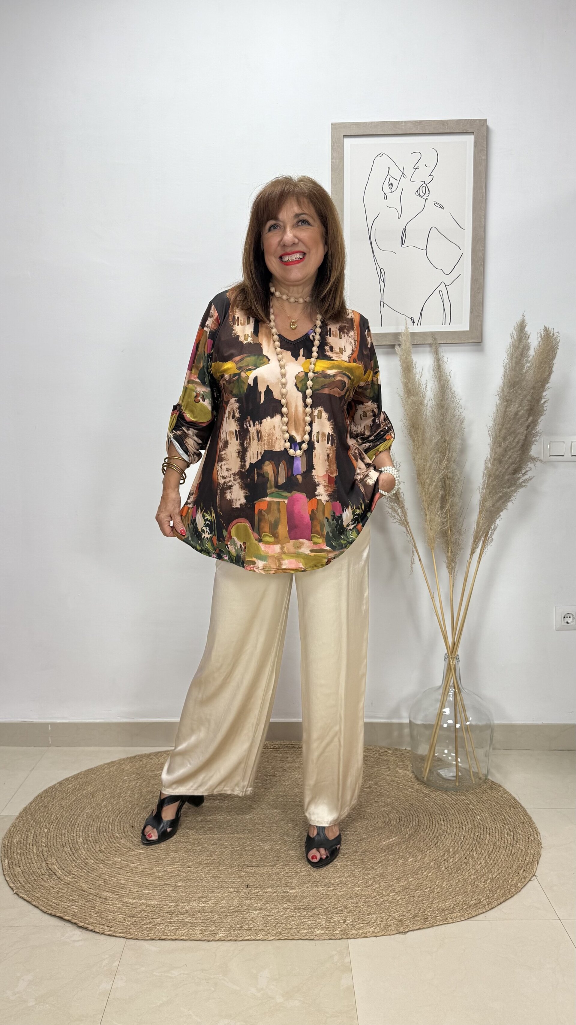 Blusa Paisaje Marrón - 1
