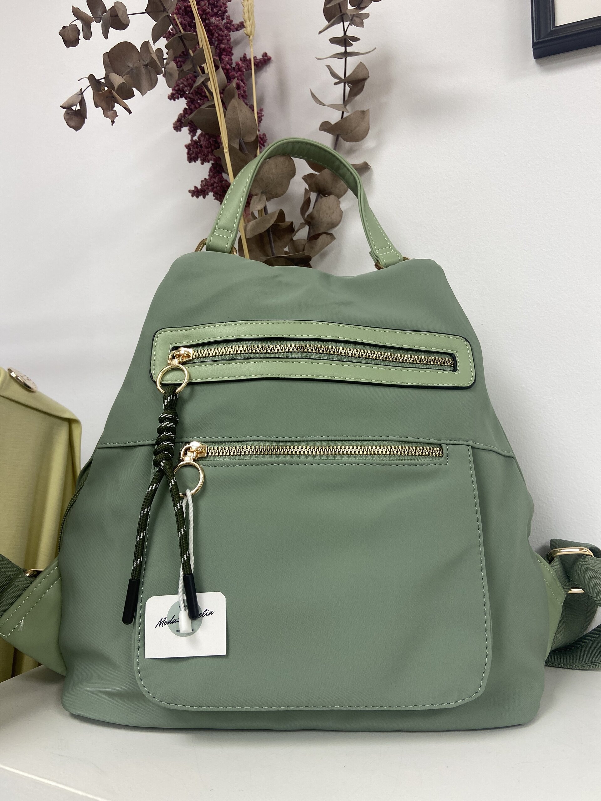 Mochila Antirobo Verde Yaiza - 1