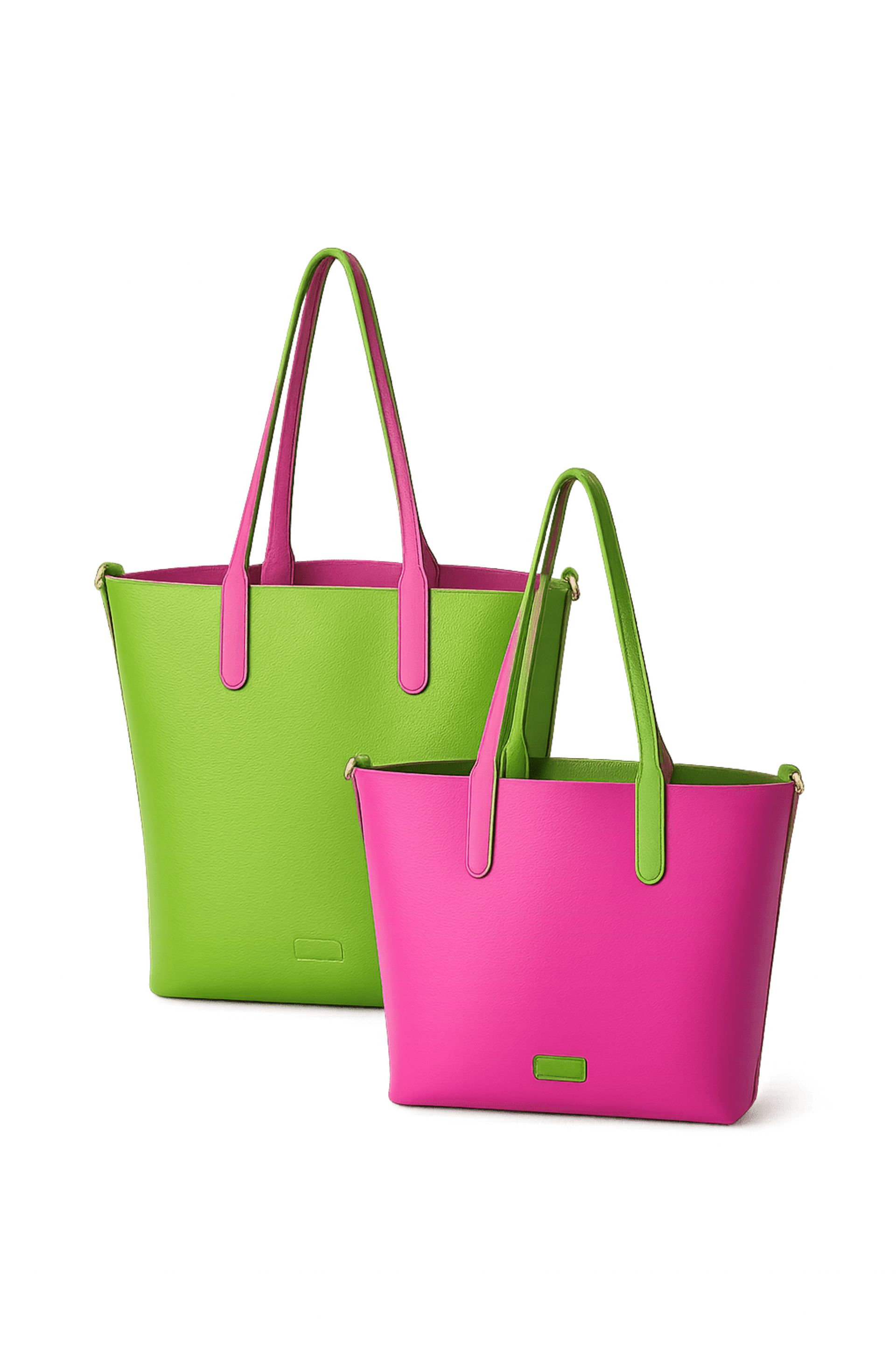 Bolso Alma Reversible Rosa/Verde - 1