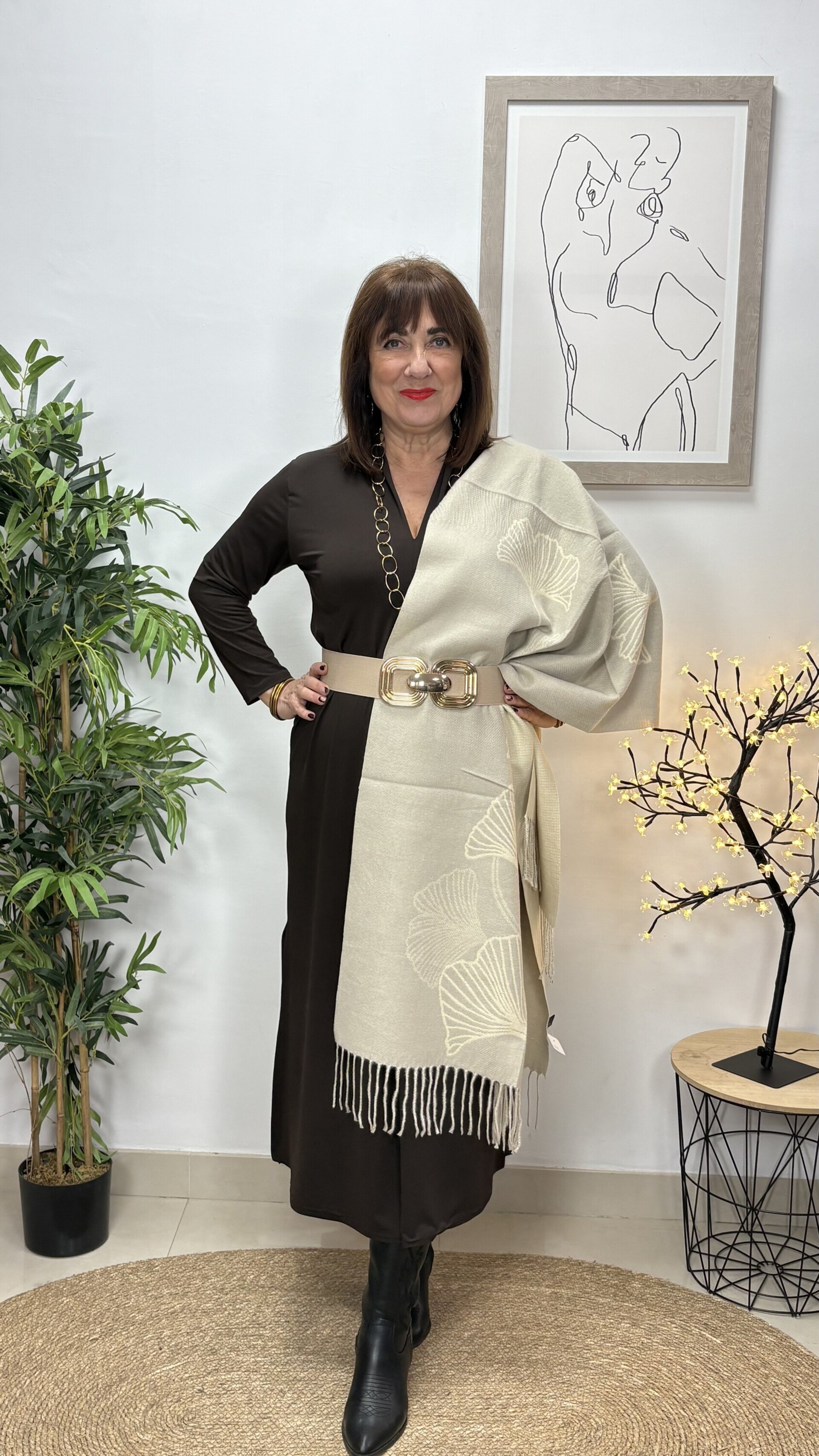 Estola Beige Roto - 1