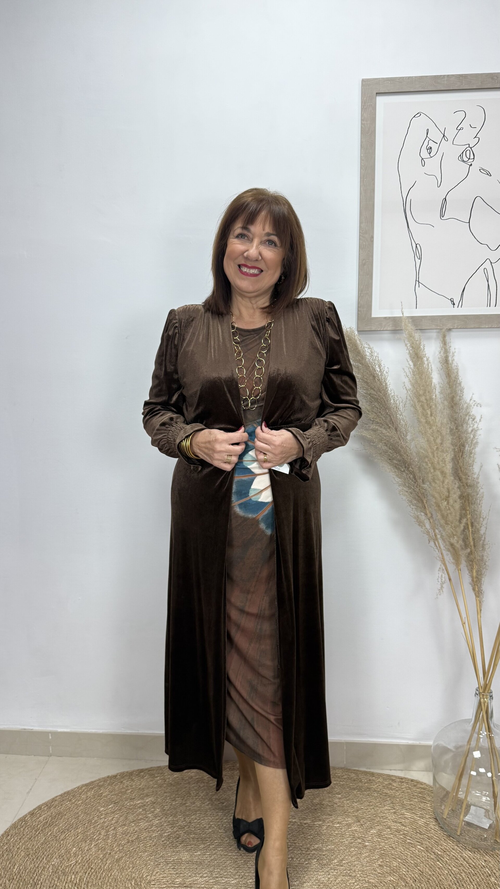 Abrigo Fiesta Marrón - 1