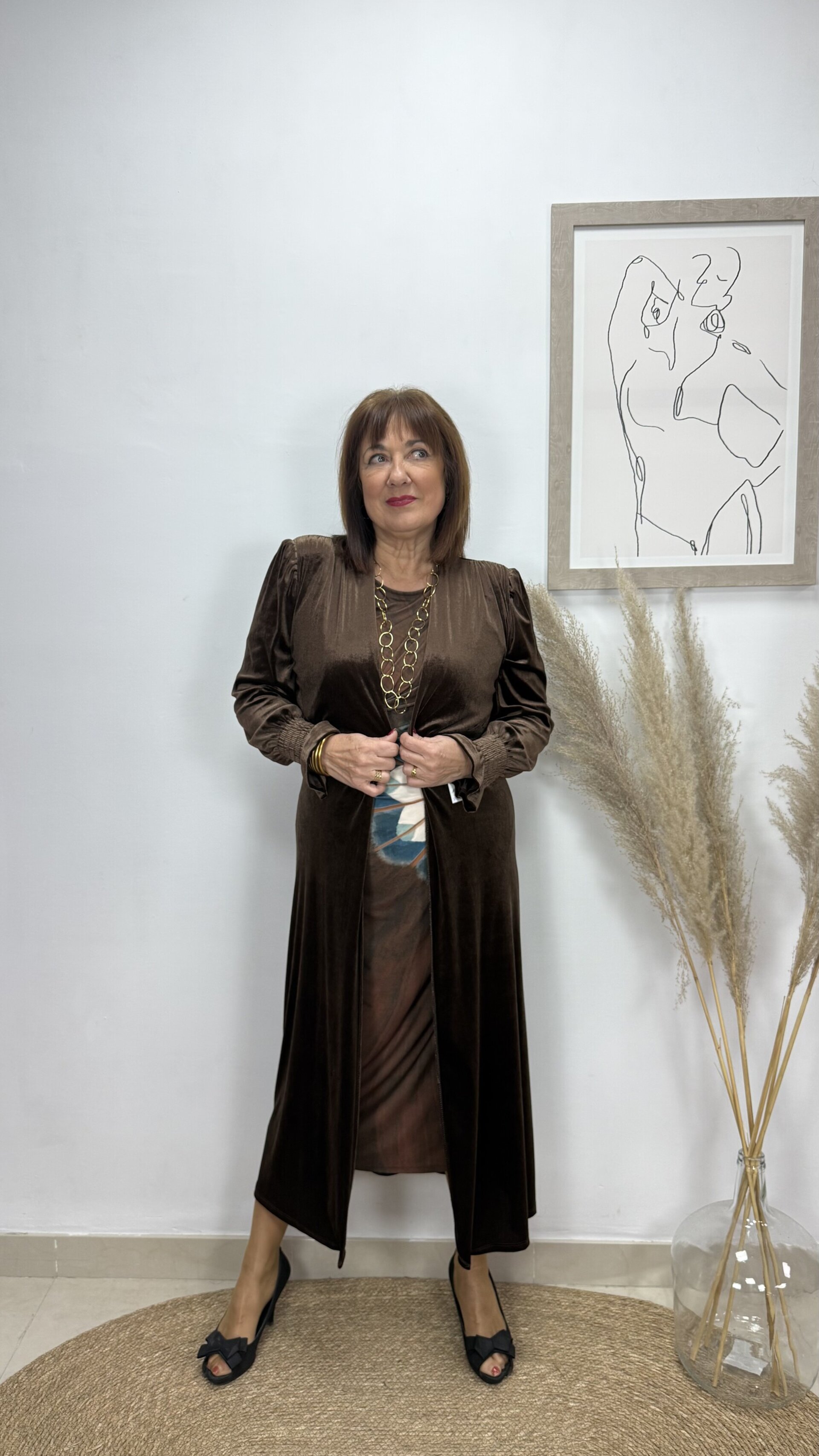 Abrigo Fiesta Marrón - 2