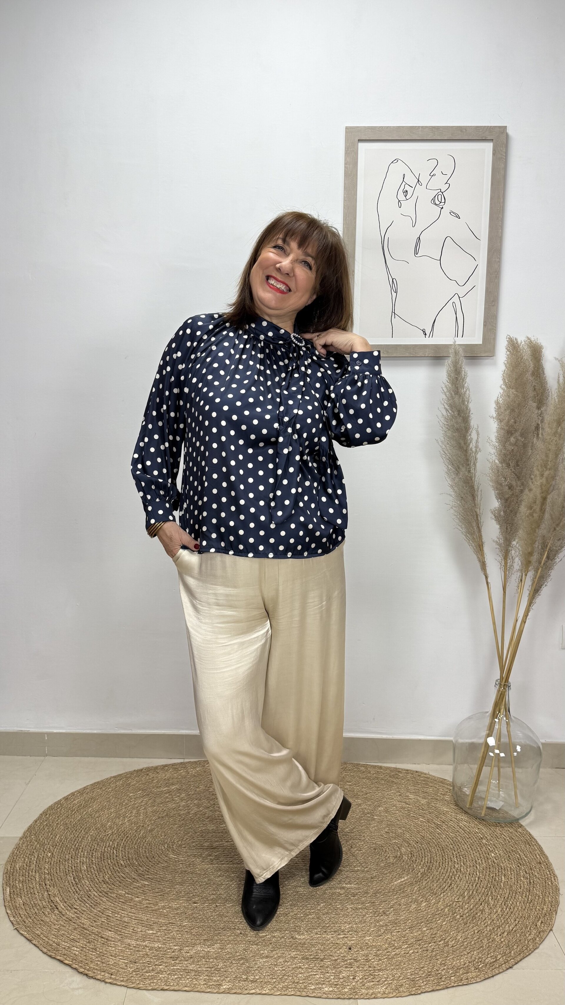 Blusa Lunar Lazo Azul - 1