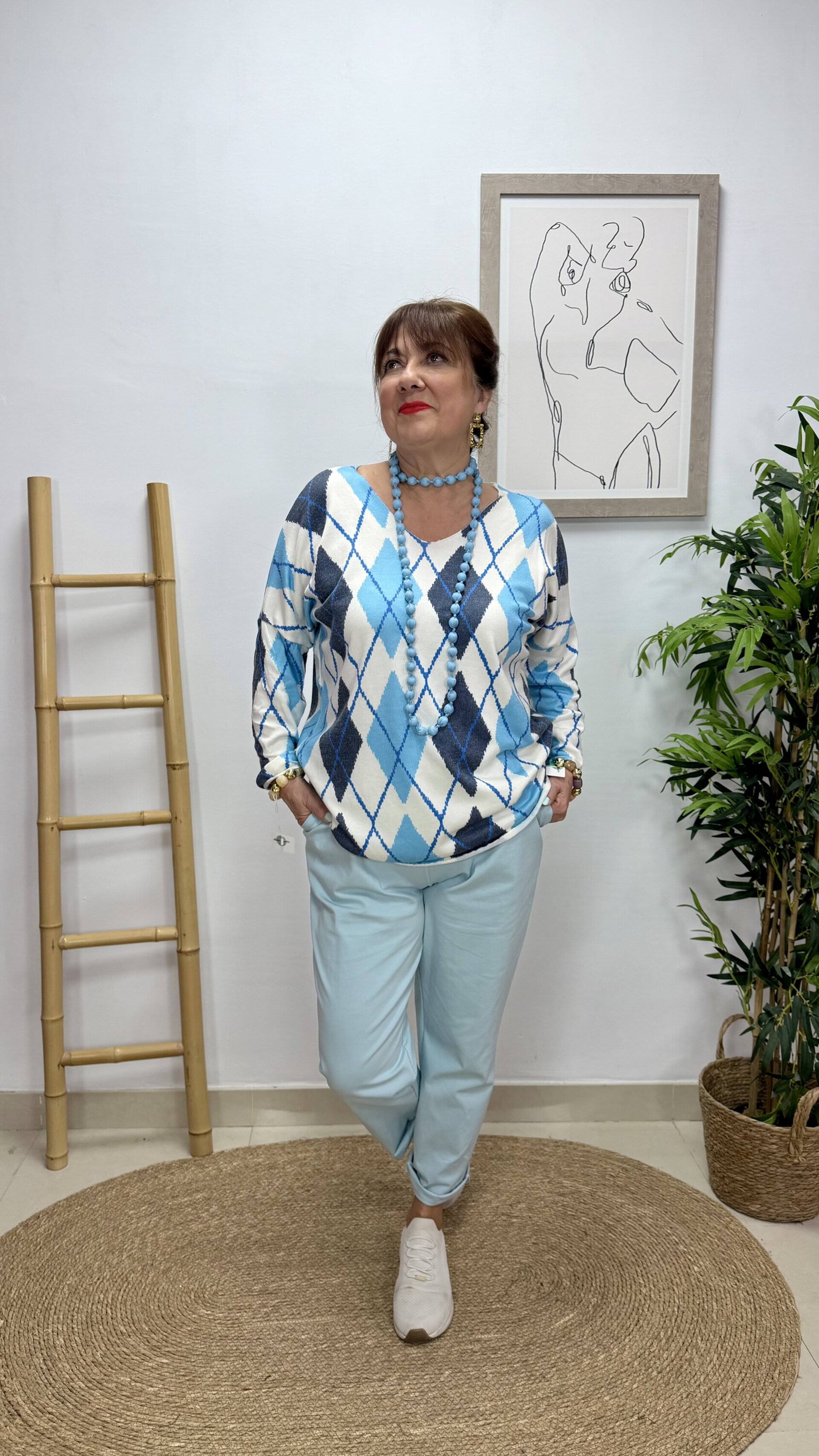 Jersey Rombos Azul - 1