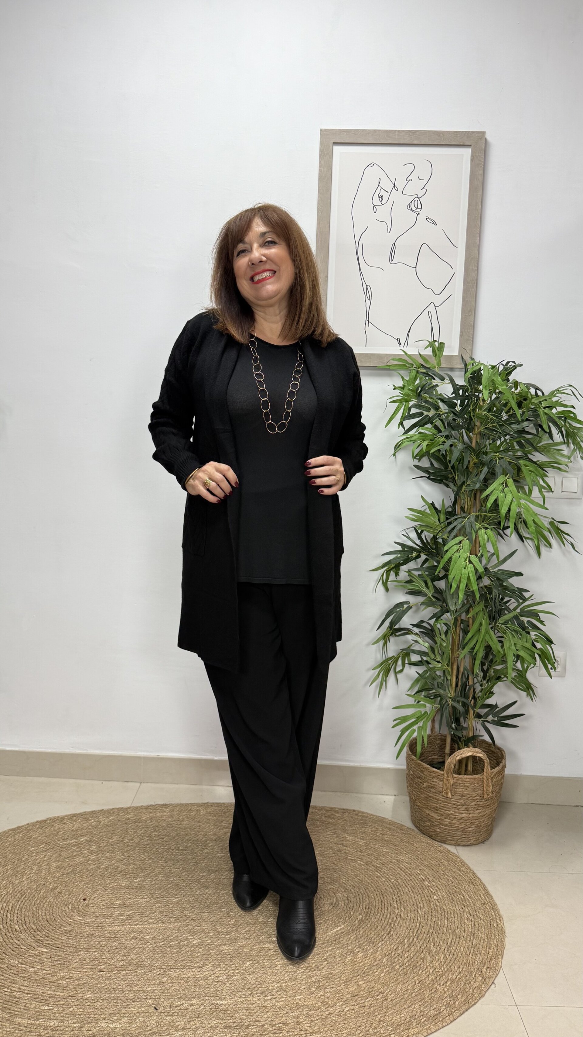 Rebeca Smoking Trenzada Negro - 1