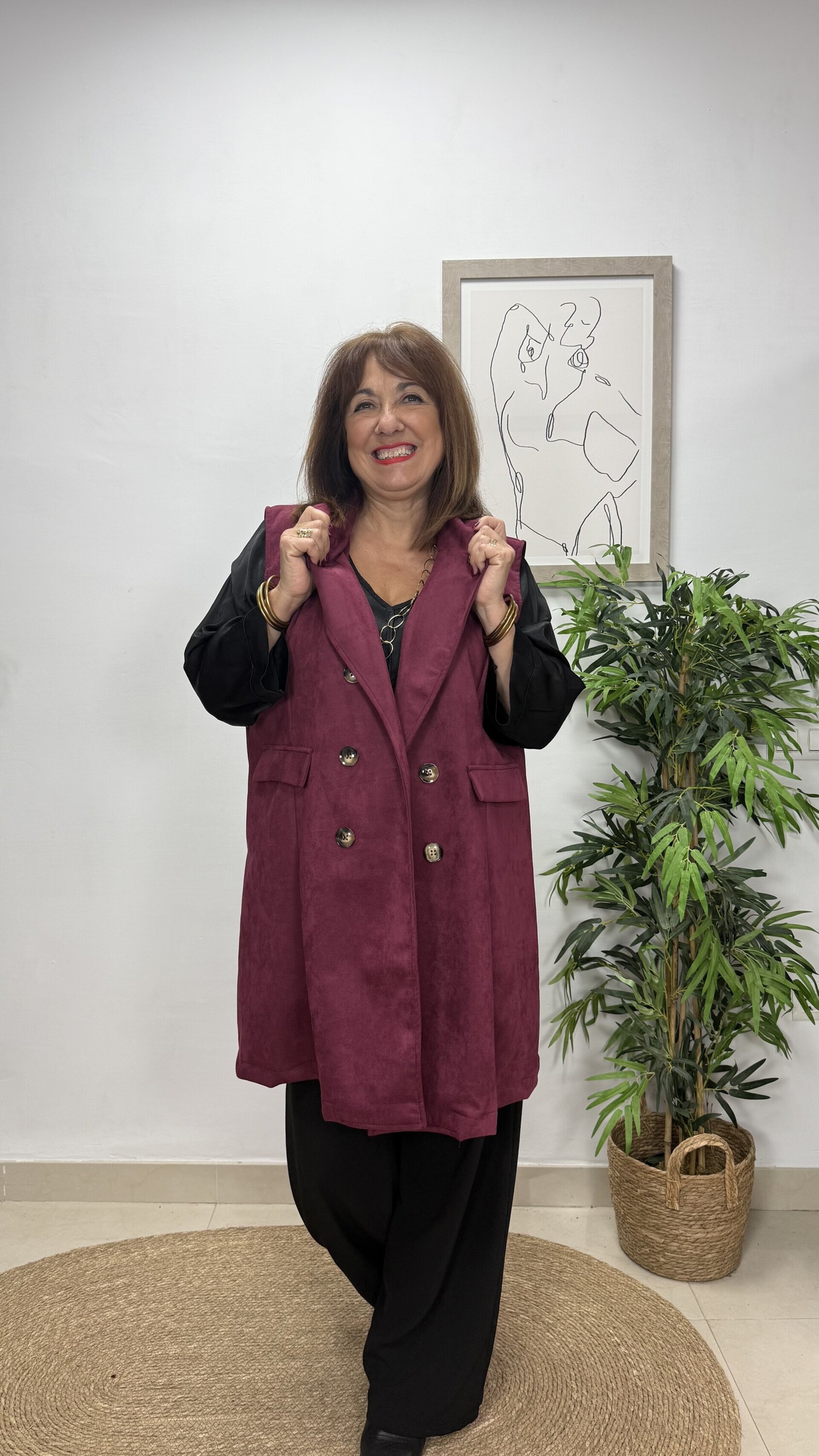 Chaleco Antelina Ciruela - 1