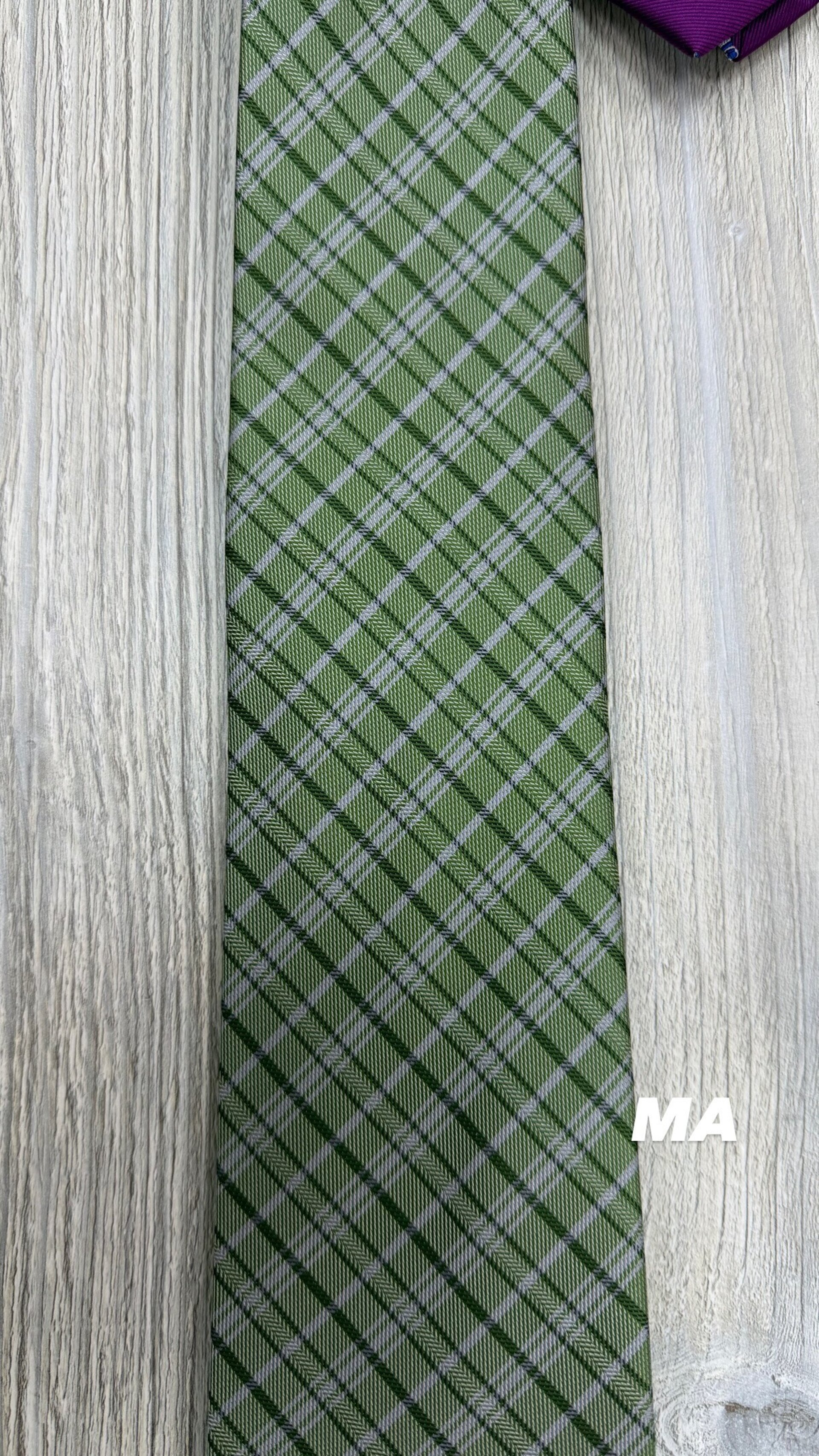 Corbata Diseño Estampado - Verde - 4