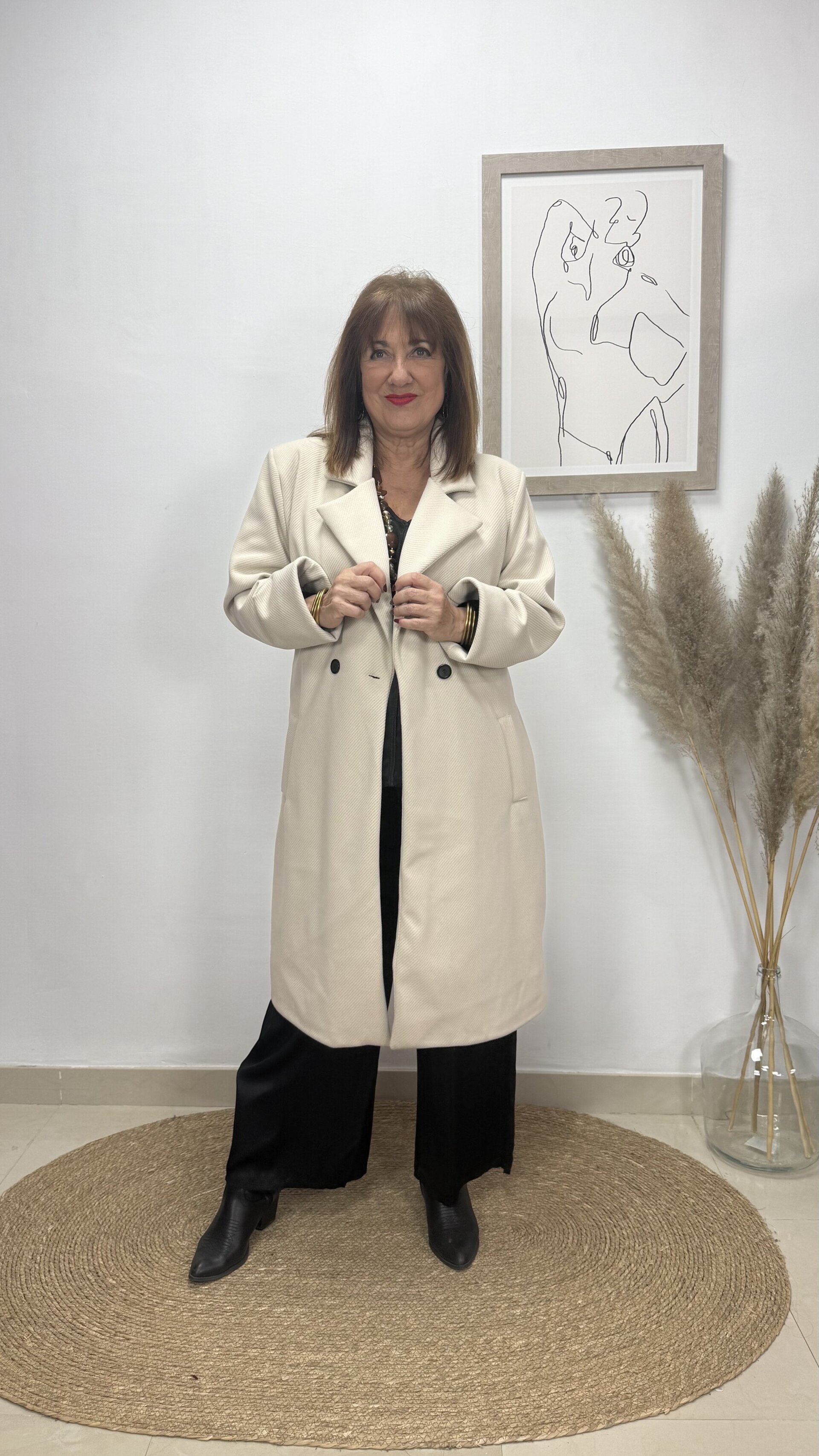 Abrigo Espiga Beige - 1