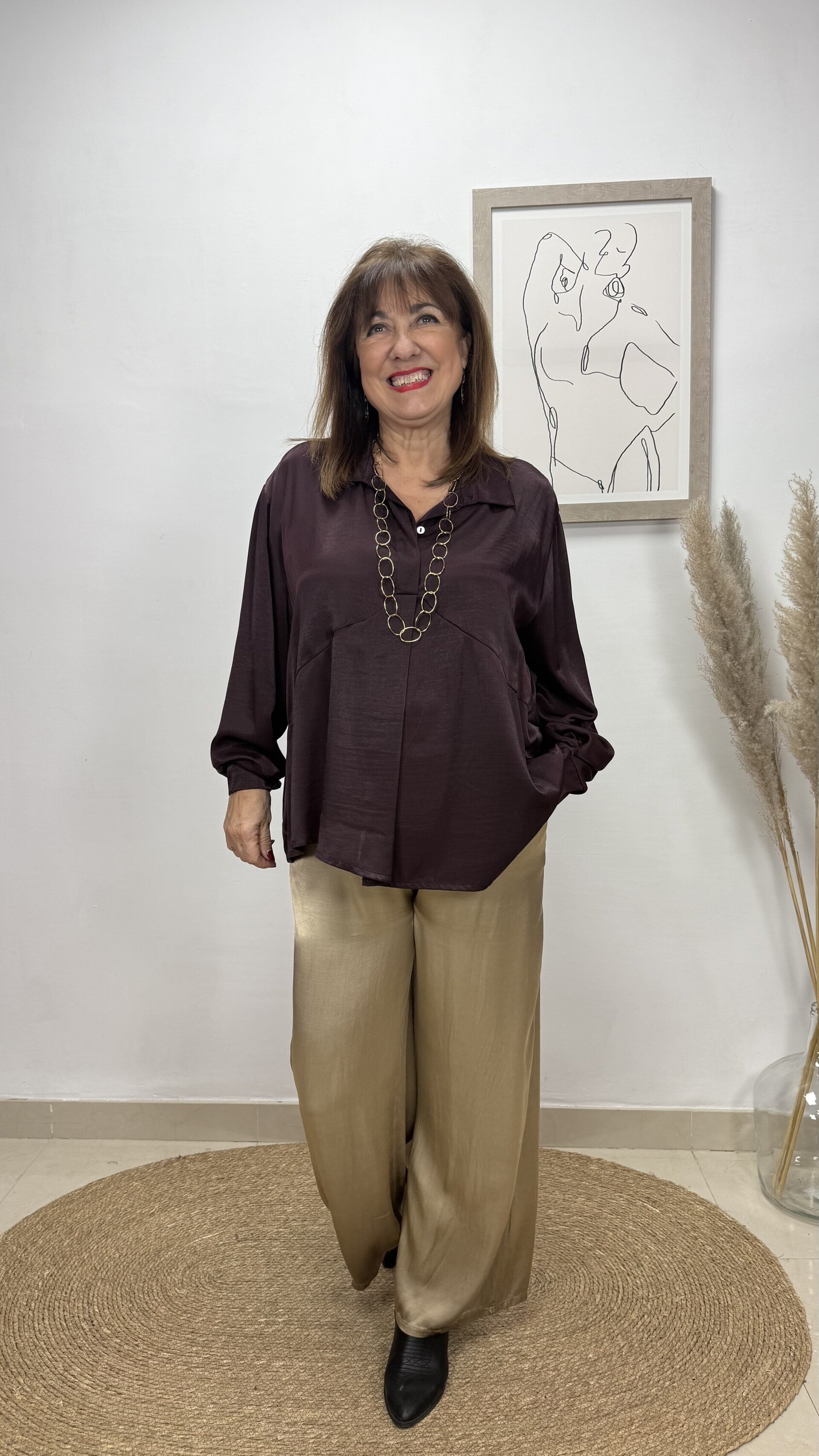 Blusa Lidia Burdeos - 1