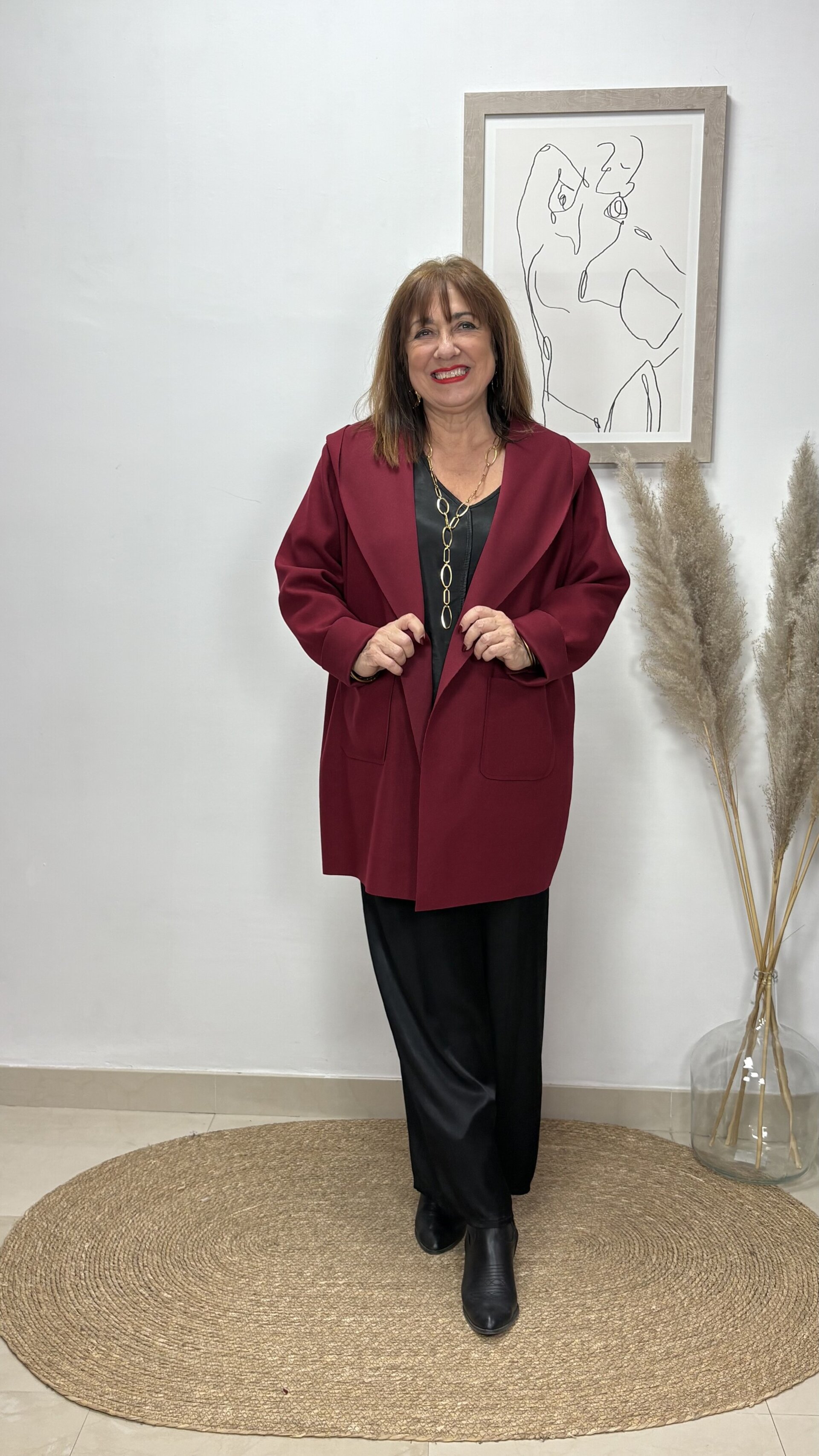 Chaquetón Capucha Burdeos - 1