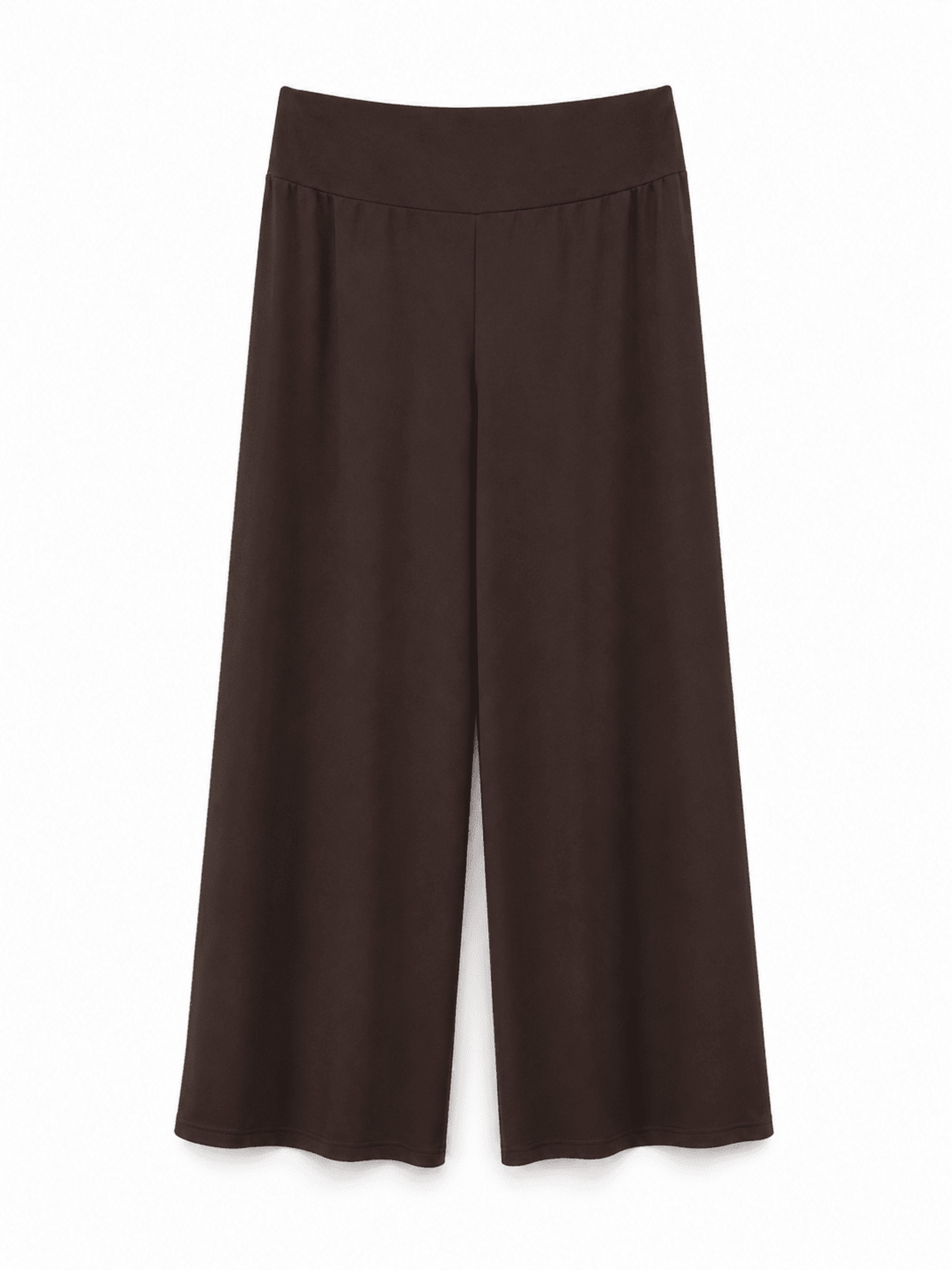 Pantalón Liso Licra Fría Marrón - 1
