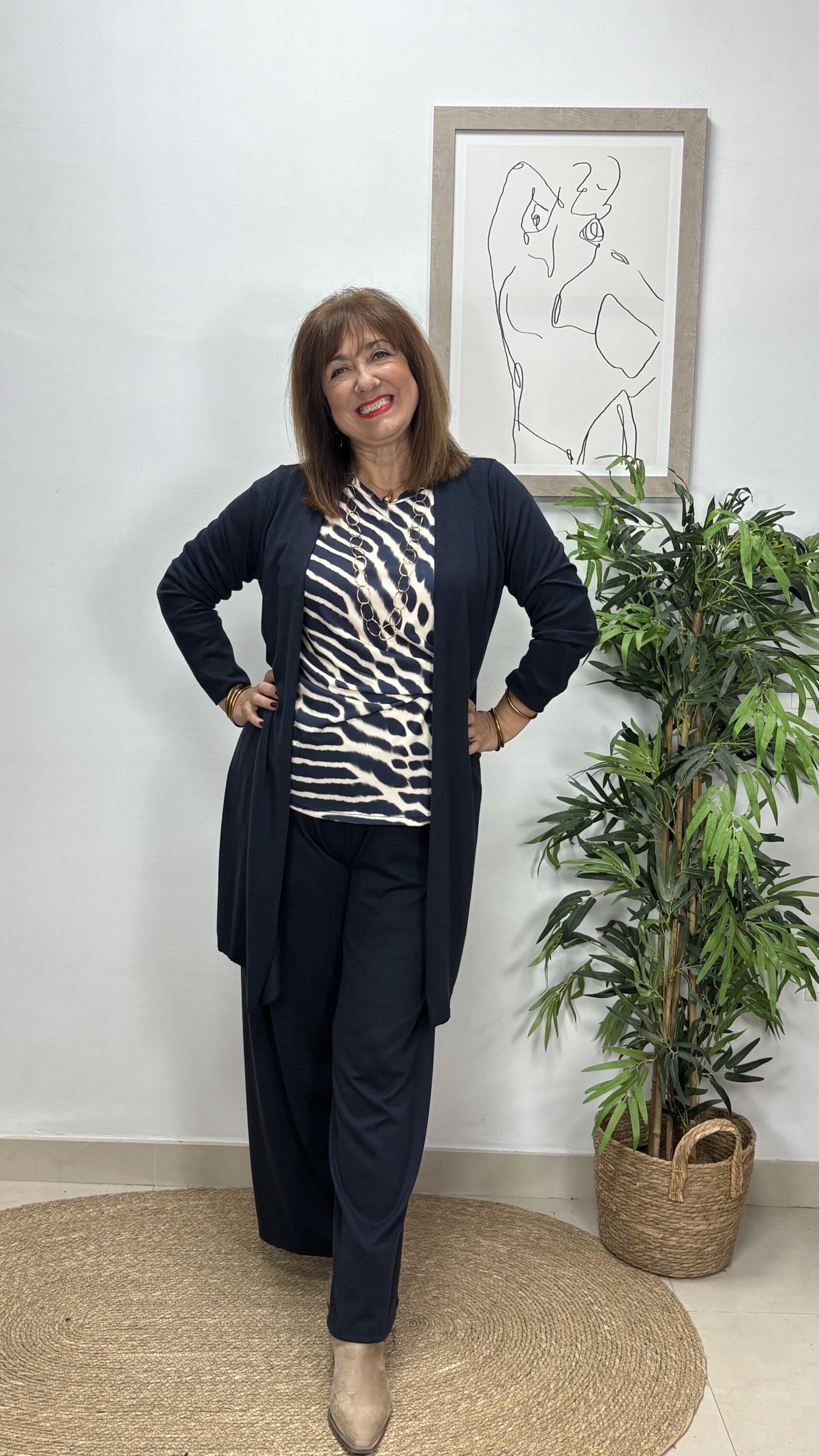 Rebeca Lisa Larga Azul - 1