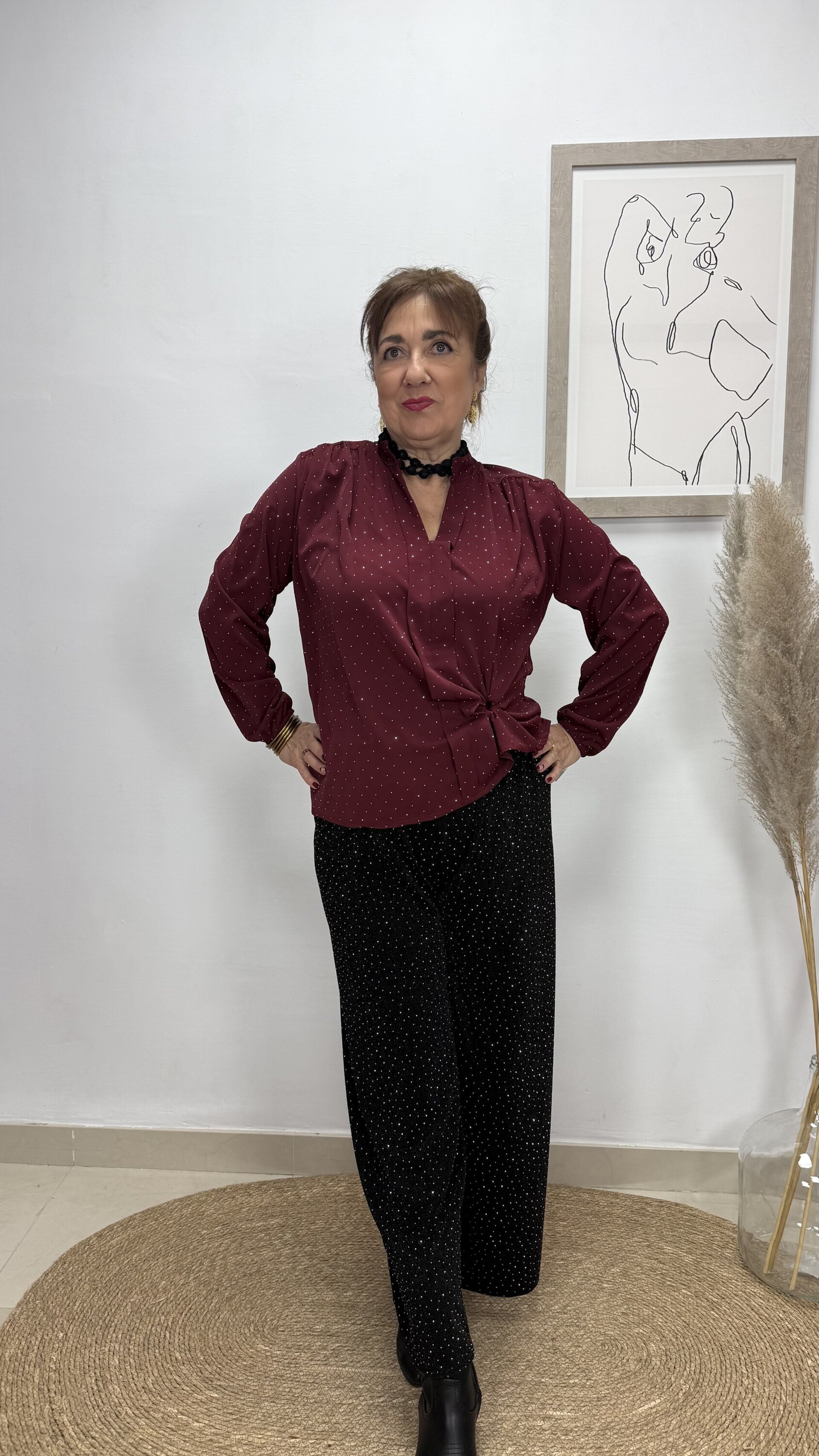 Blusa Marta Burdeos - 1