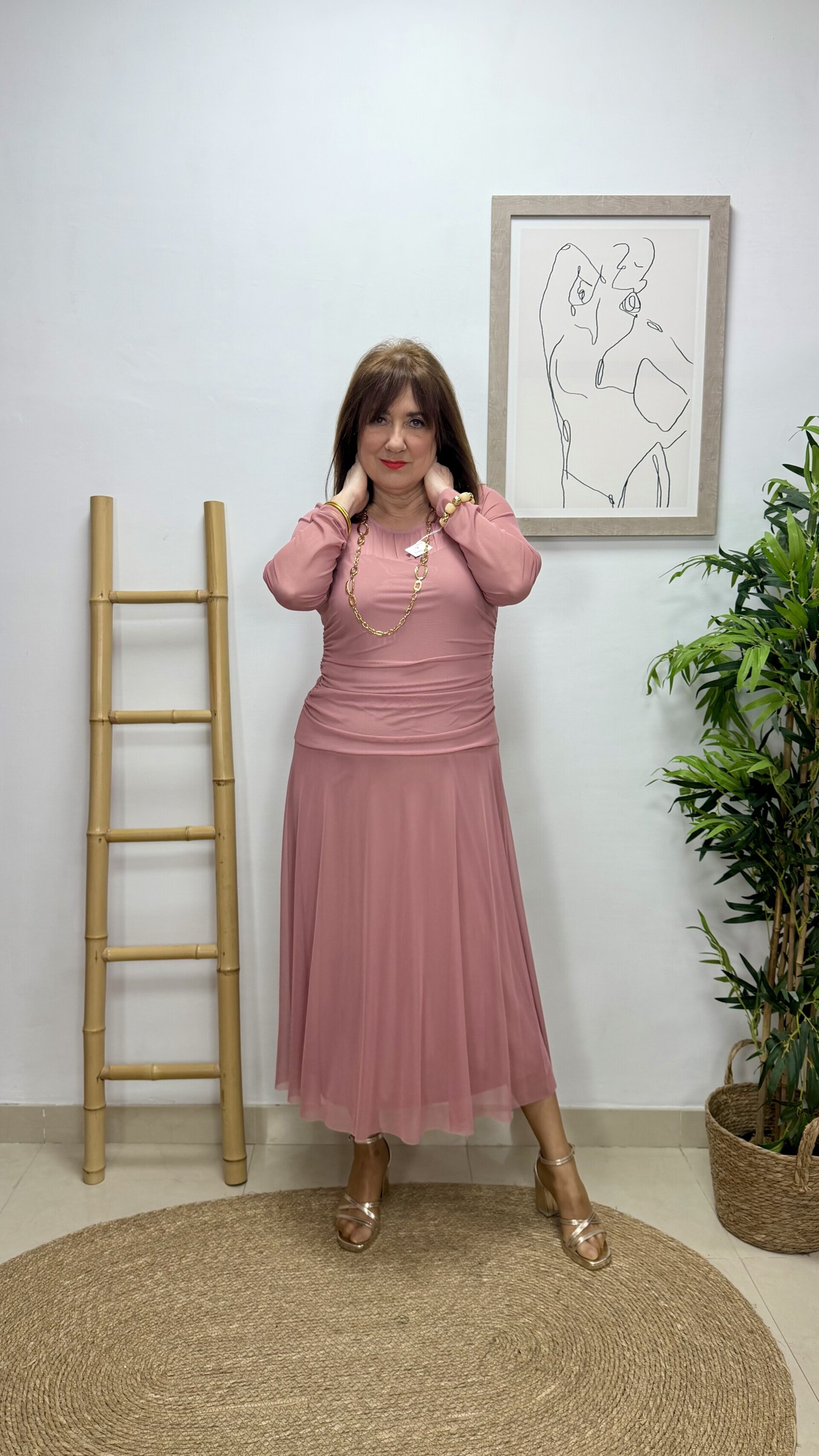 Vestido Naomi Rosa - 3