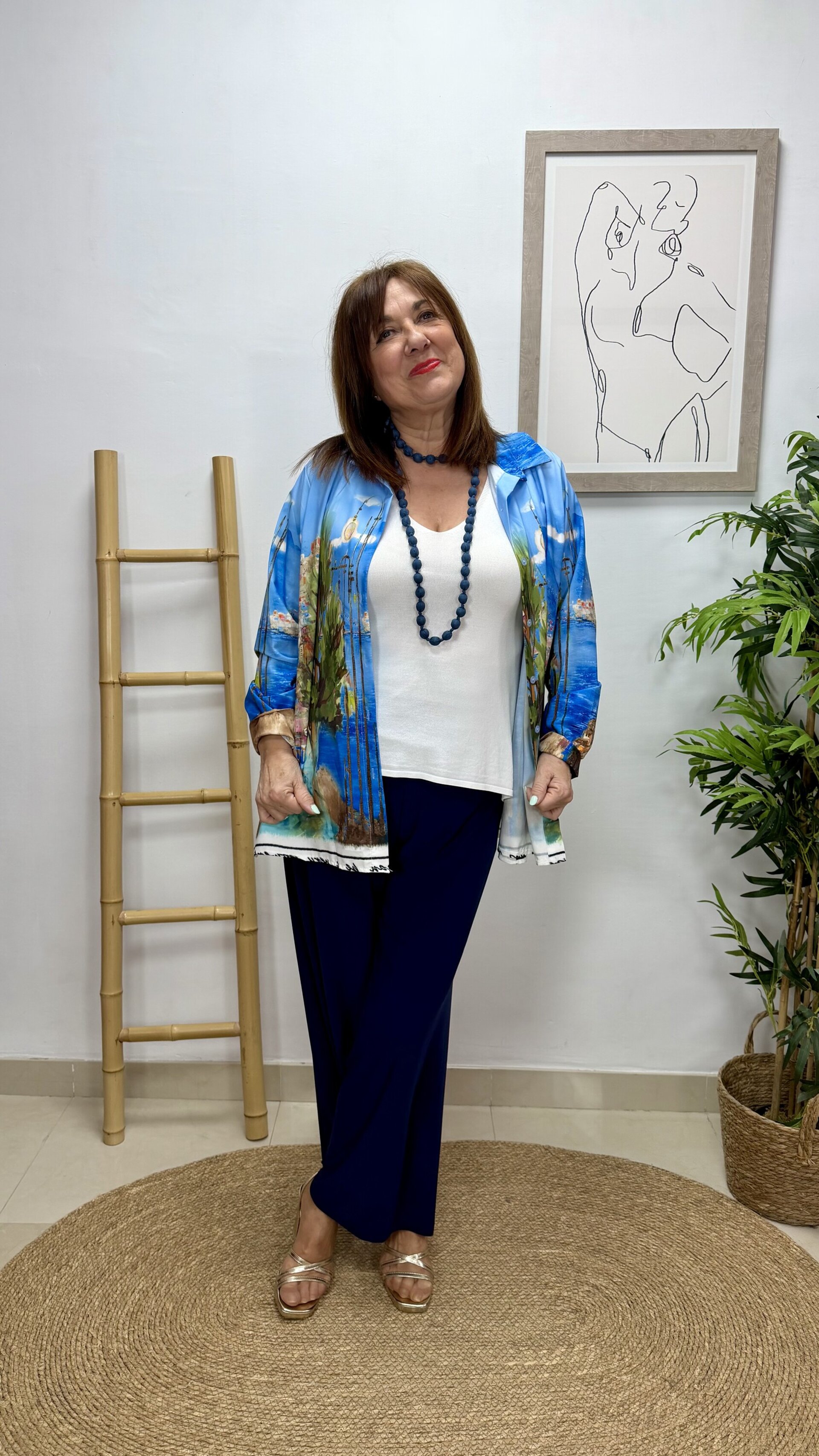 Camisa Paisaje Azul - 2