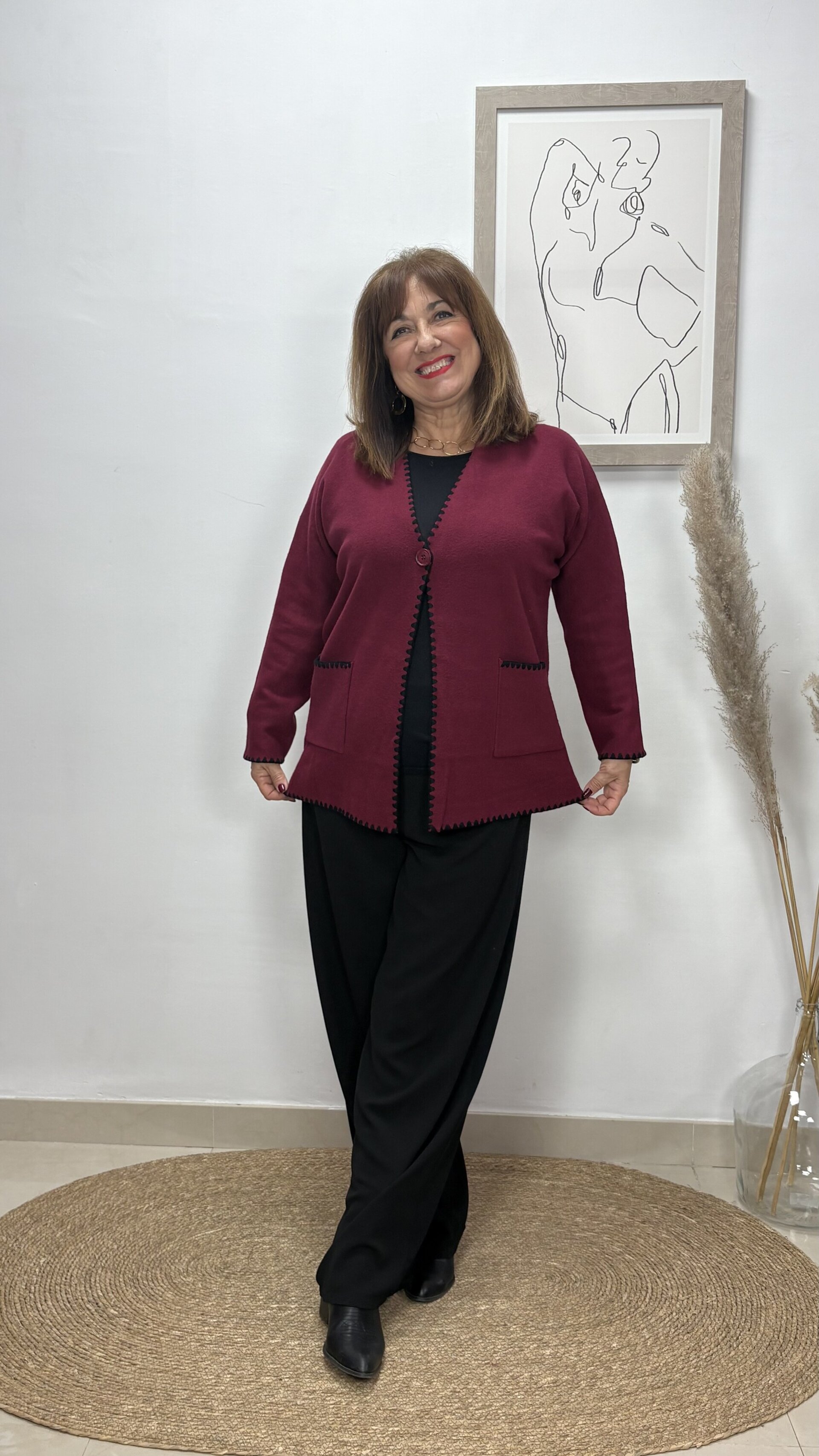 Chaqueta Piquillo Burdeos - 1