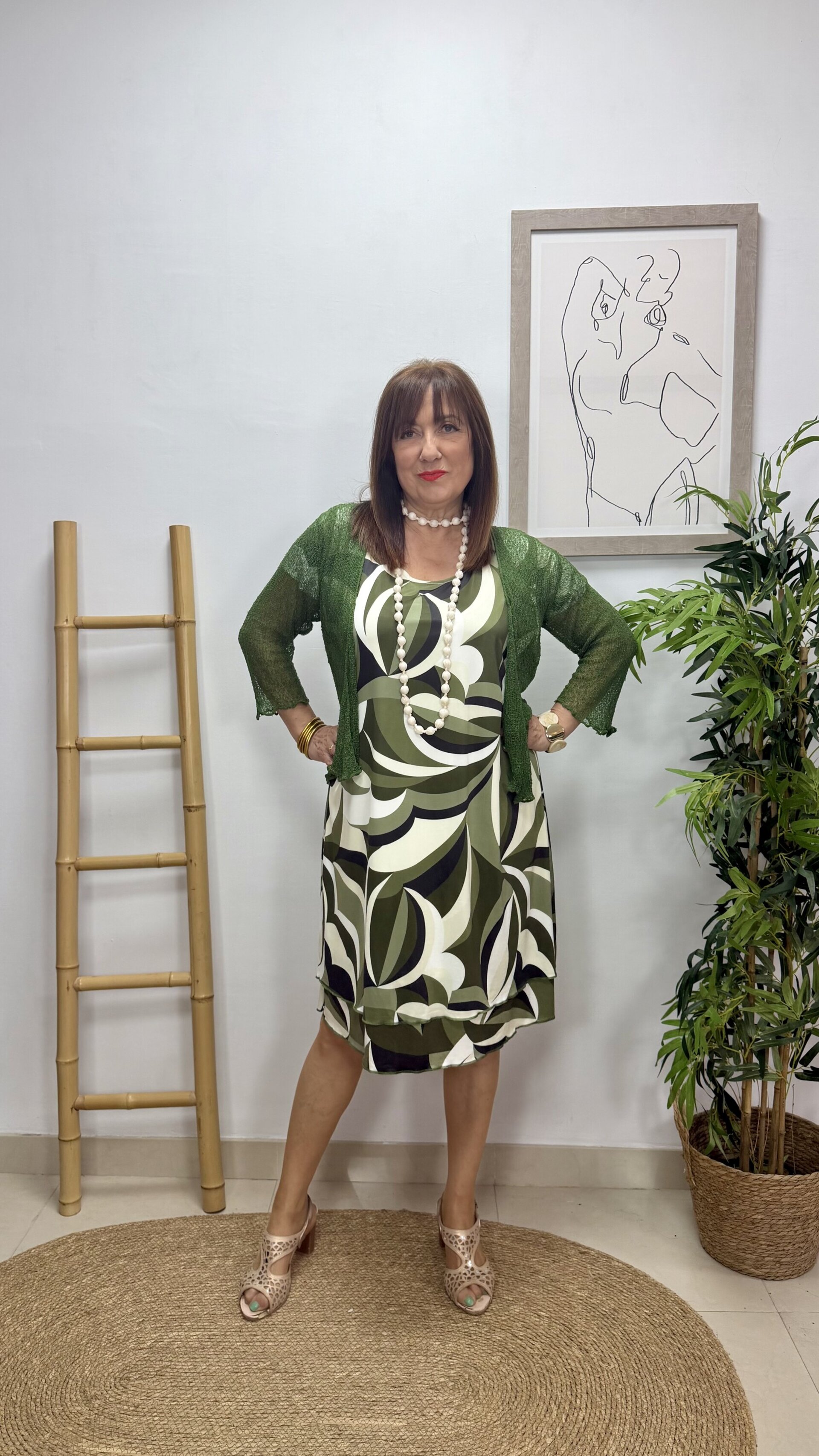 Vestido Corto Galaxia Verde - 3