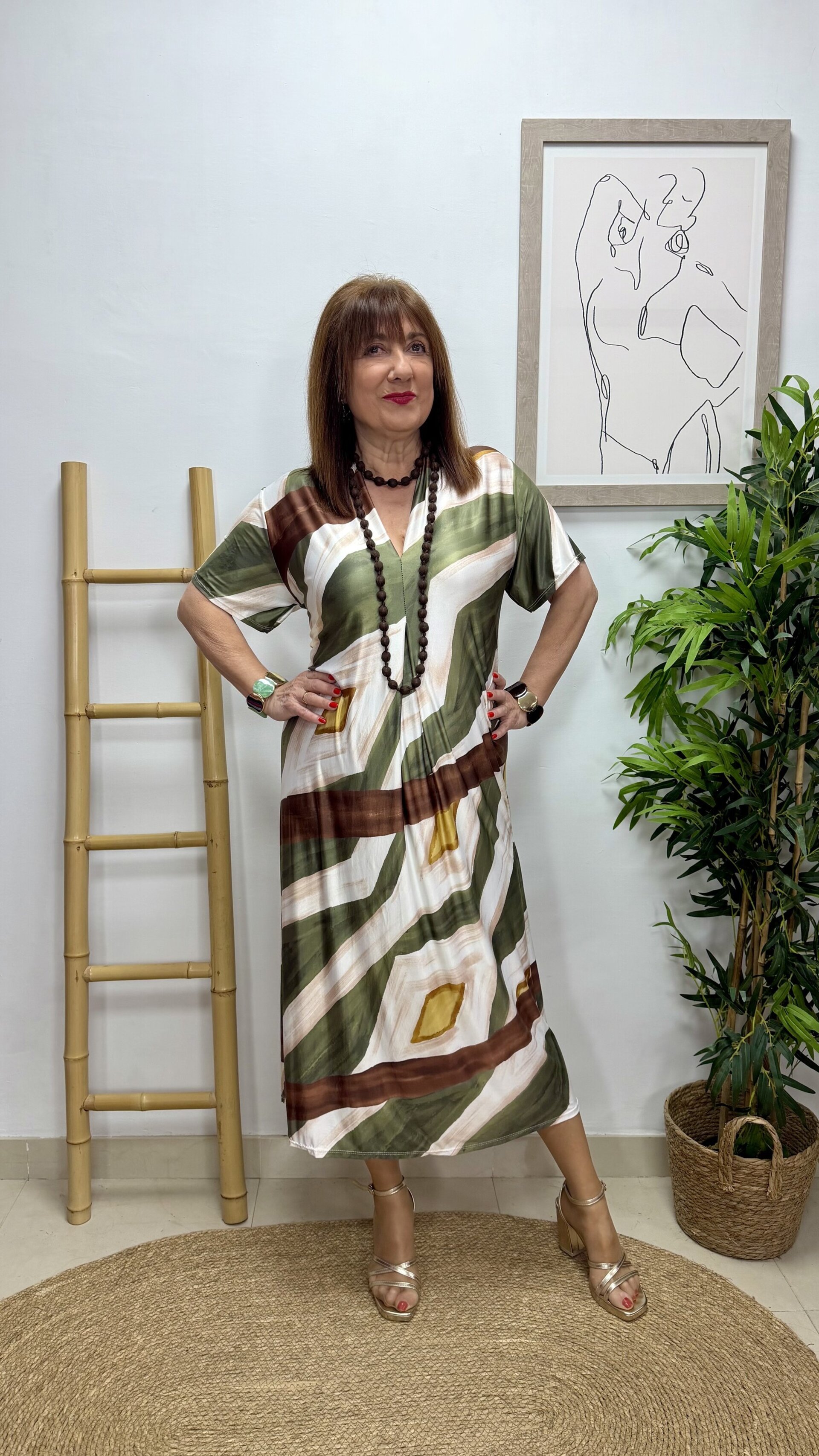 Vestido Picaso Verde - 1