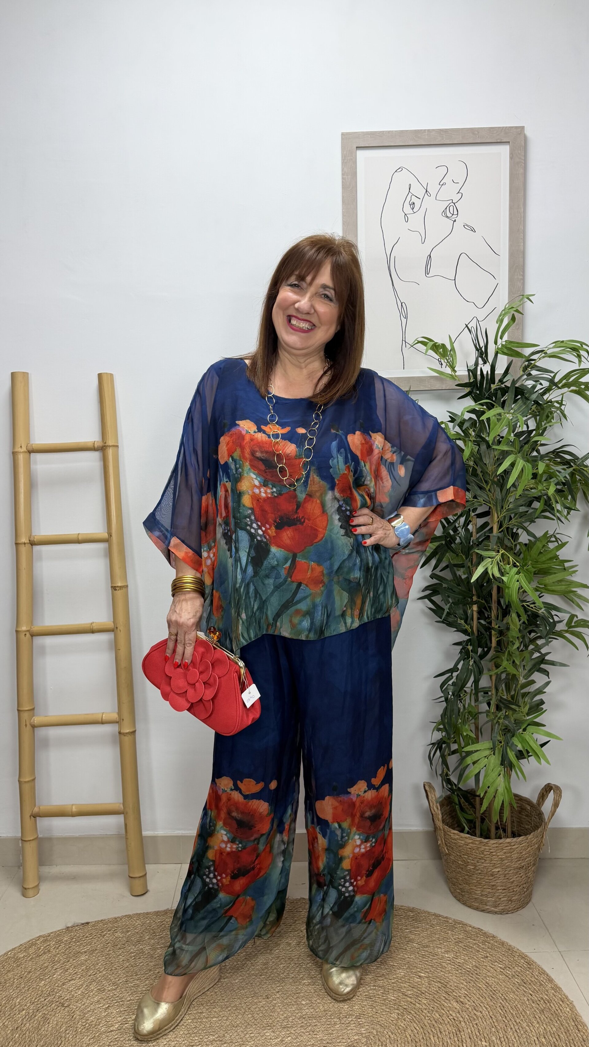 Conjunto Gasa Amapola Azul - 1