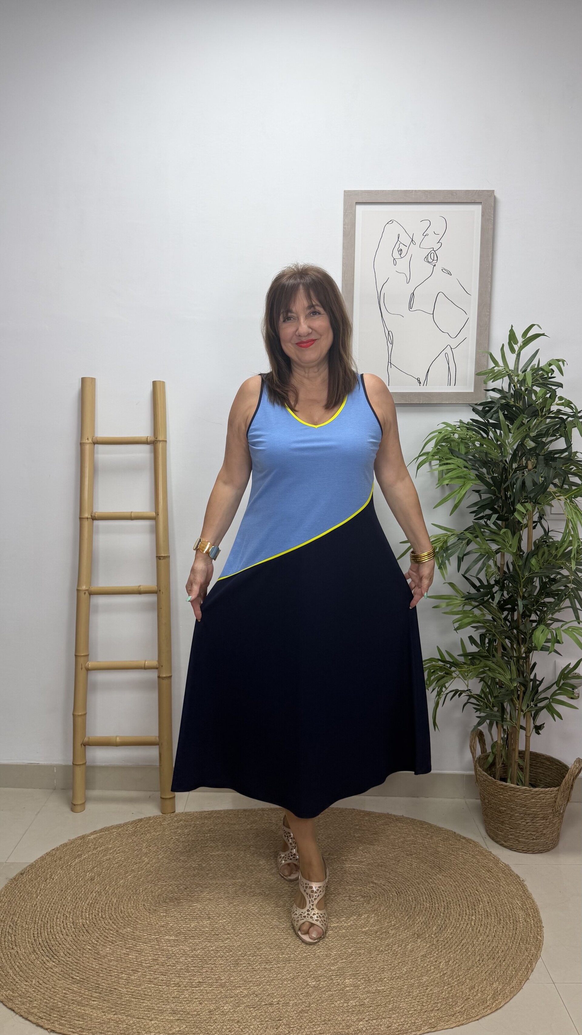 Vestido Bicolor Flex - 1