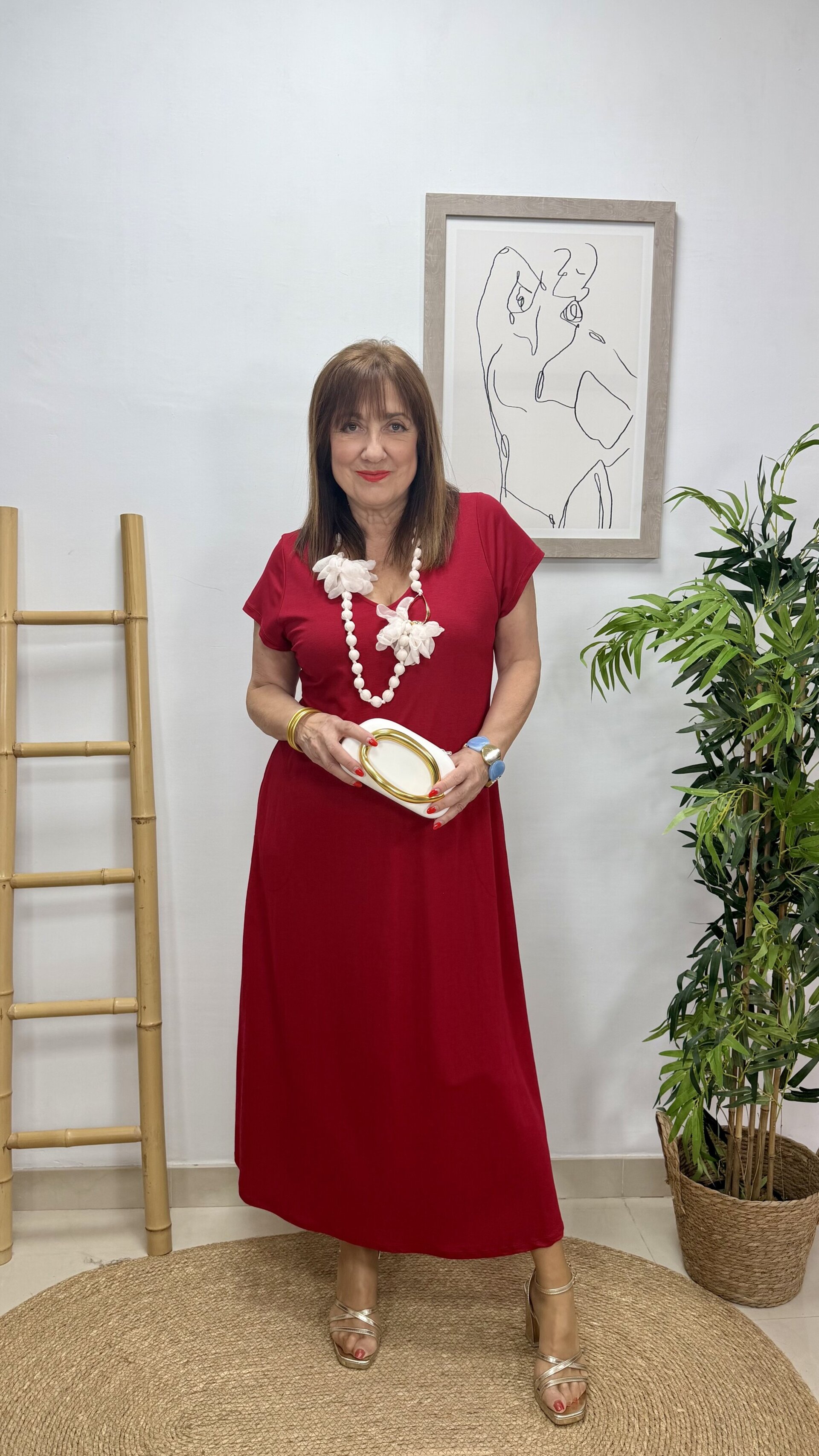 Vestido Carlota Burdeos - 2