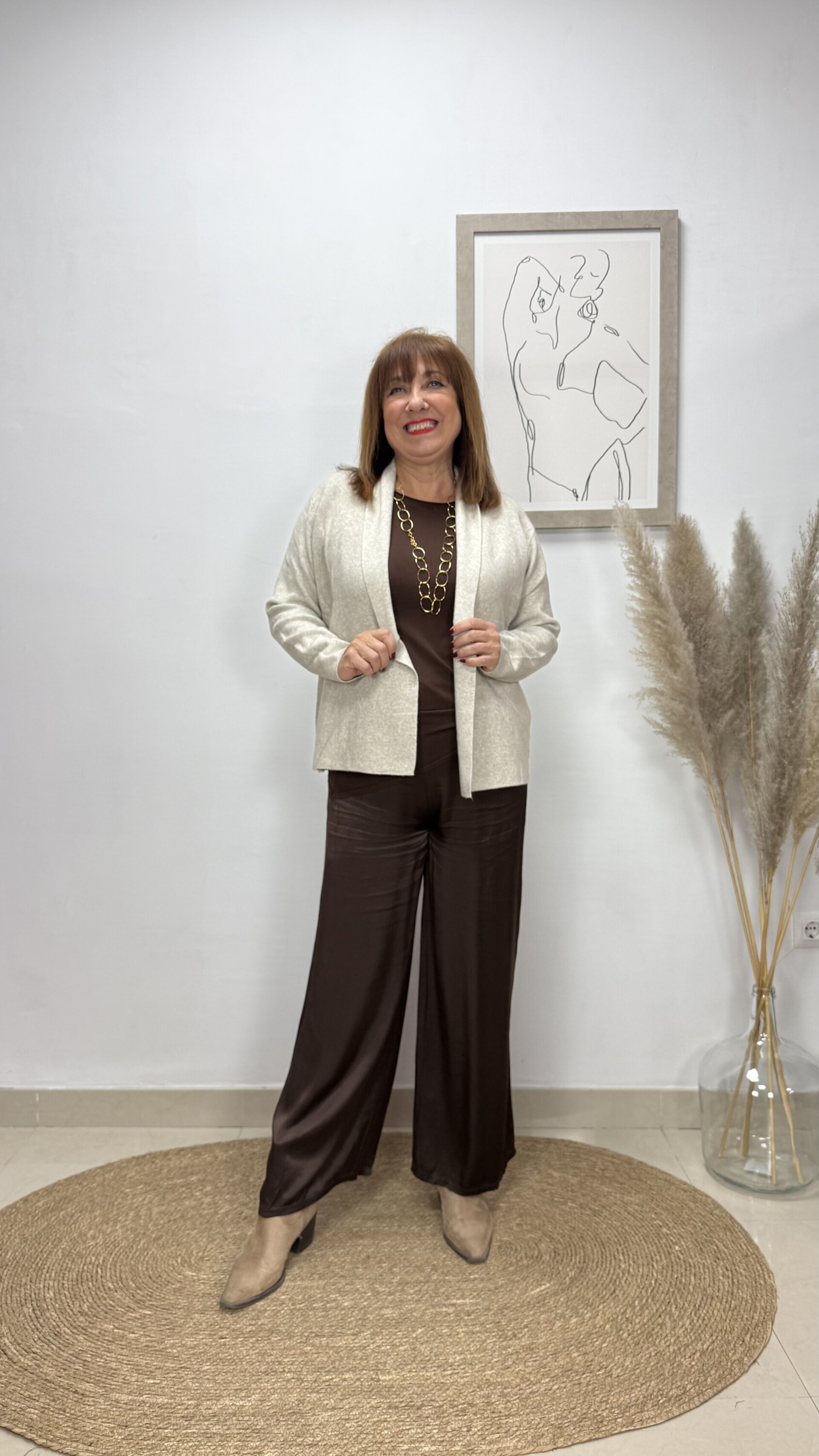 Rebeca Smoking Corto Beigle Claro - 2