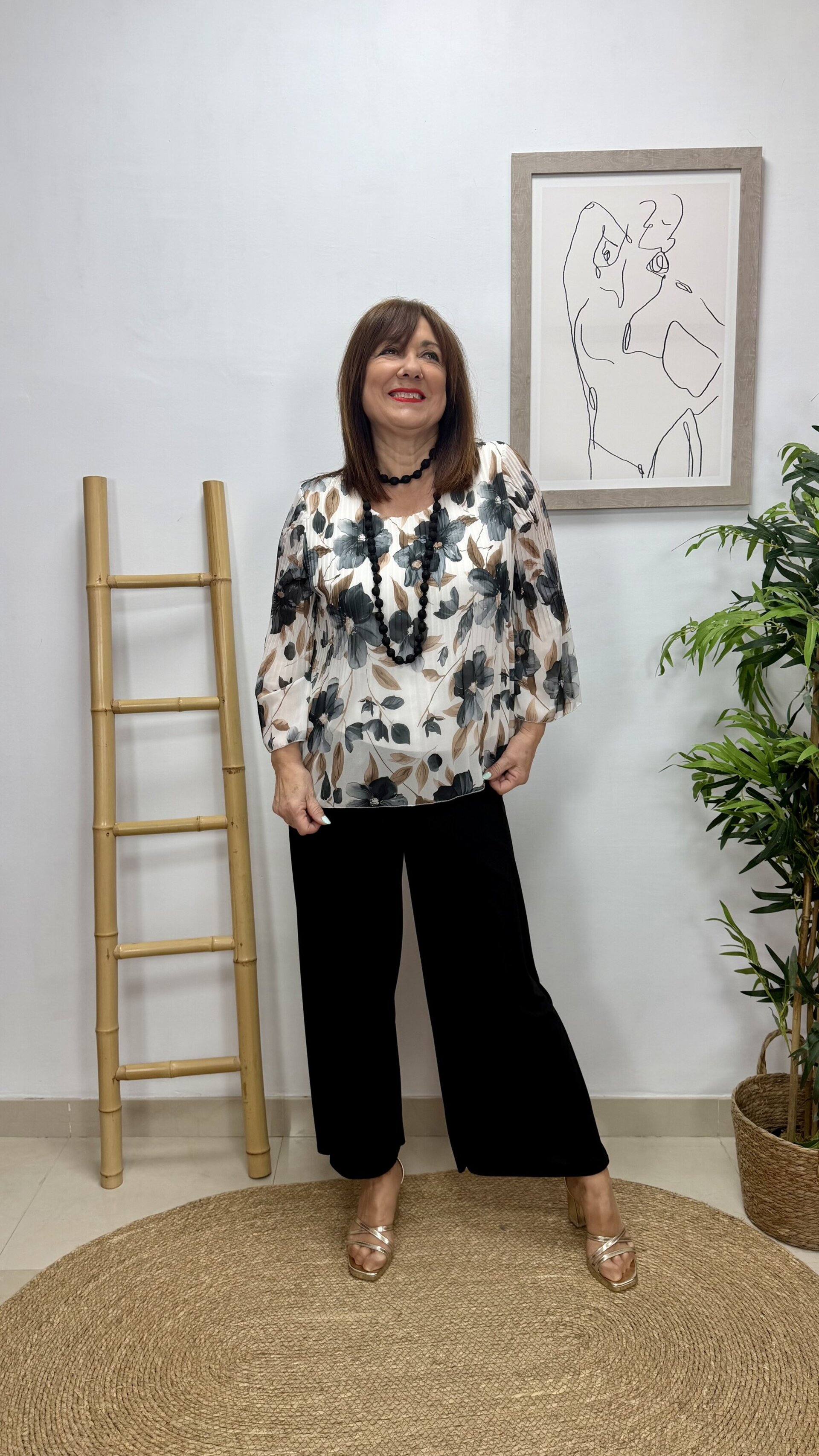 Blusa Flor Plisada - 2