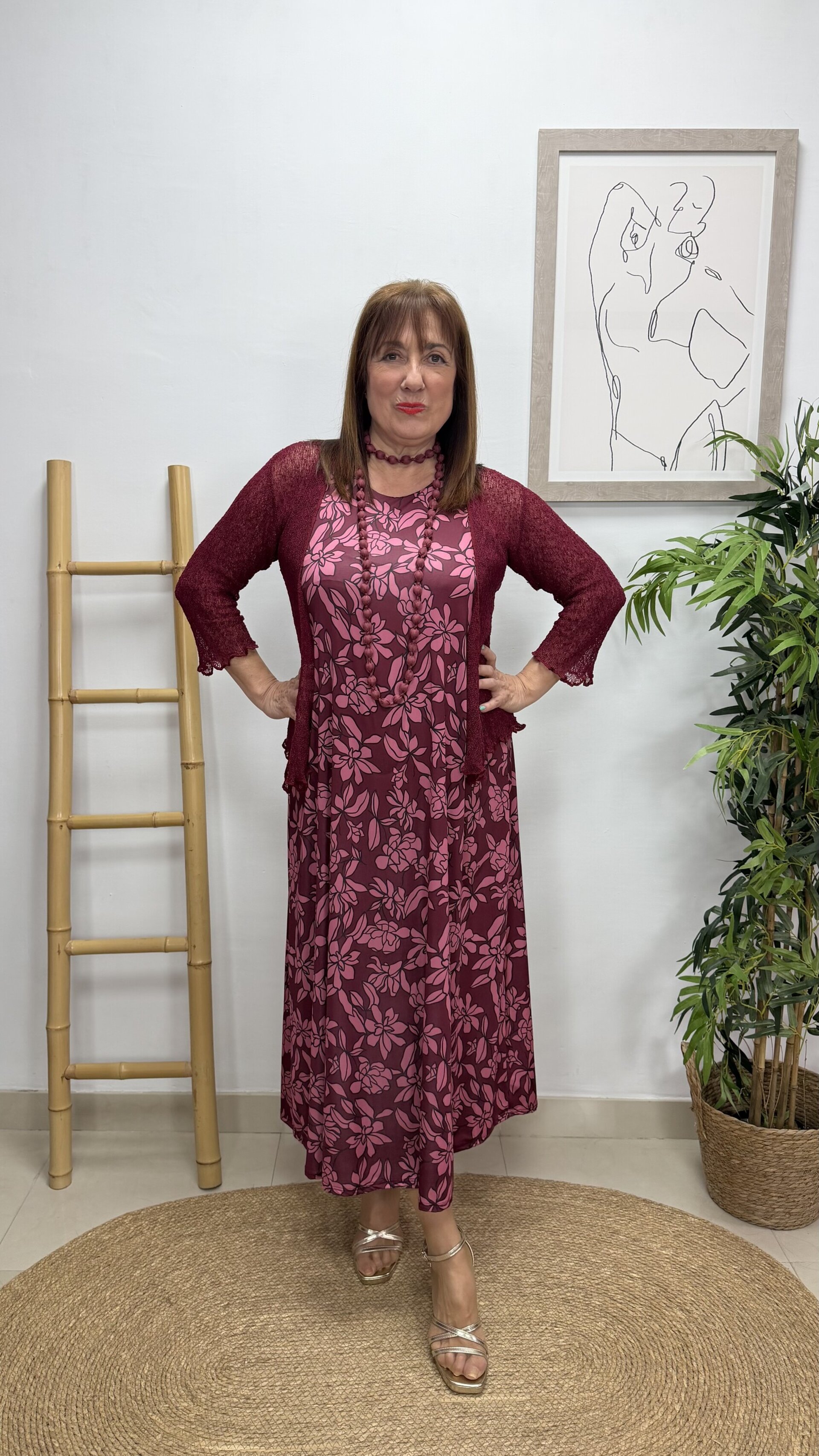 Vestido Estepona Burdeos - 2